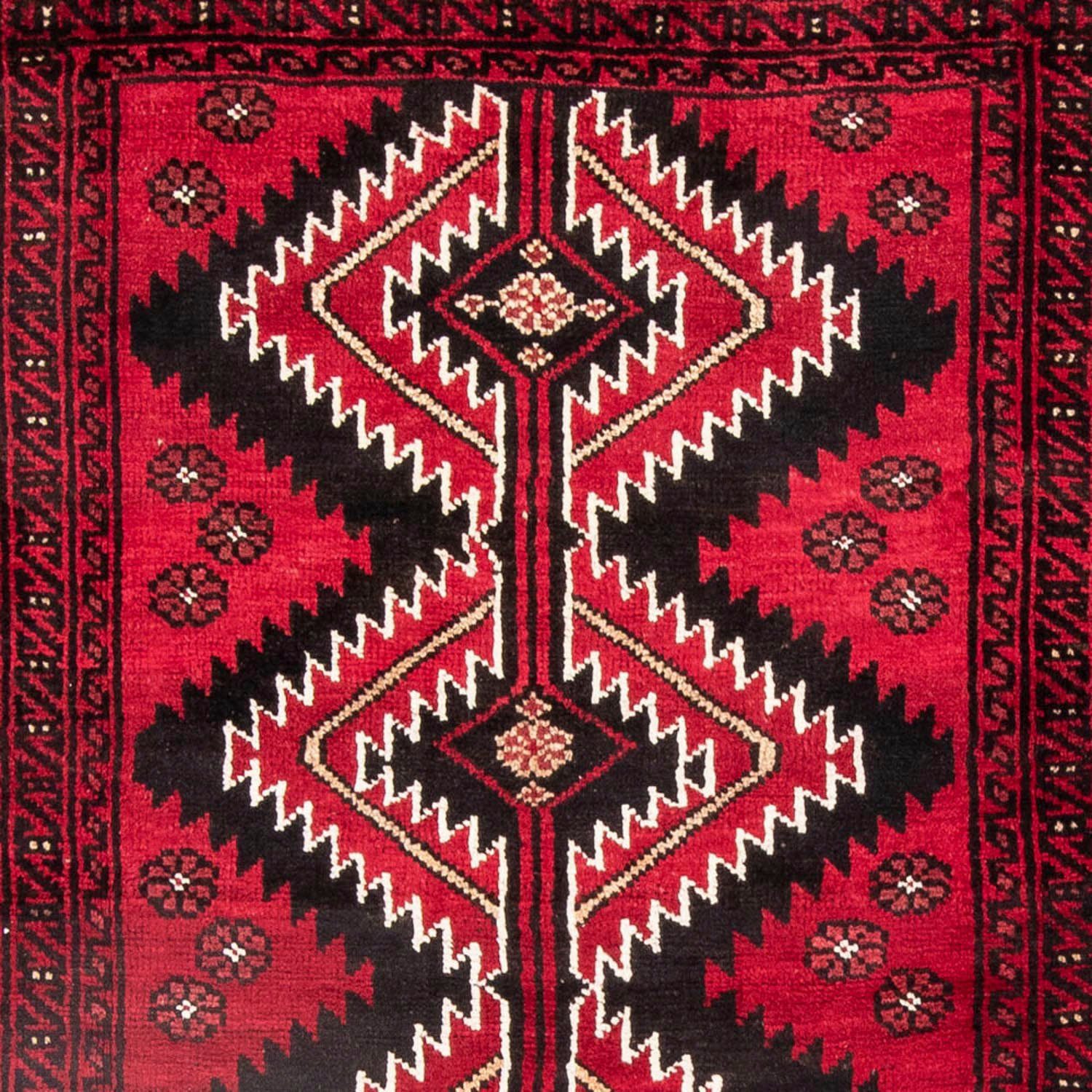 Wollteppich Belutsch Medaillon Rosso 190 Handgeknüpft cm, 8 rechteckig, 134 x morgenland, Höhe: mm