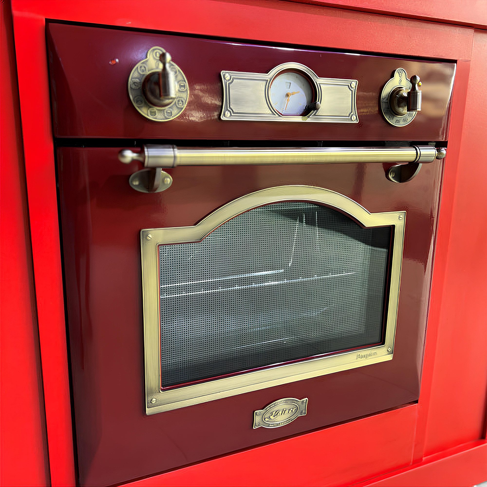 Kaiser Küchengeräte Backofen-Set Herd Set Autark Elektro Backofen, Selbstreinigung, Drehspieß, 8 Funktionen mit Glaskeramik Kochfeld 60cm Einbau Herd 4 QuickHeat-Kochzonen Hi-Light EH 6355 RotEm+KCT 6185 RotEm., mit 1-fach-Teleskopauszug, katalytische Selbstreinigung