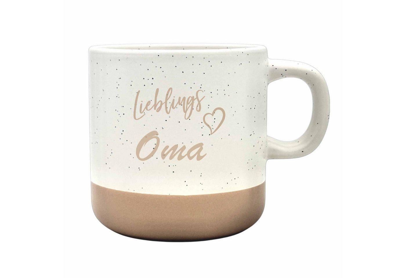 Camolo Tasse Kaffeetasse Lieblings Oma aus Steingut - 360 ml, Keramik