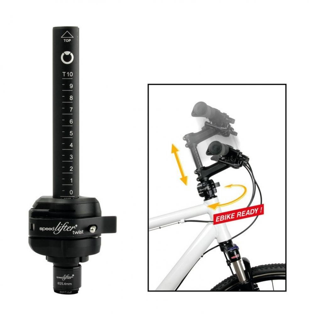 Speedlifter Fahrradlenker Lenkerverstellung Speedlifter Twist T6 Ø24,5mm, Hülse 39,5mm, schwarz