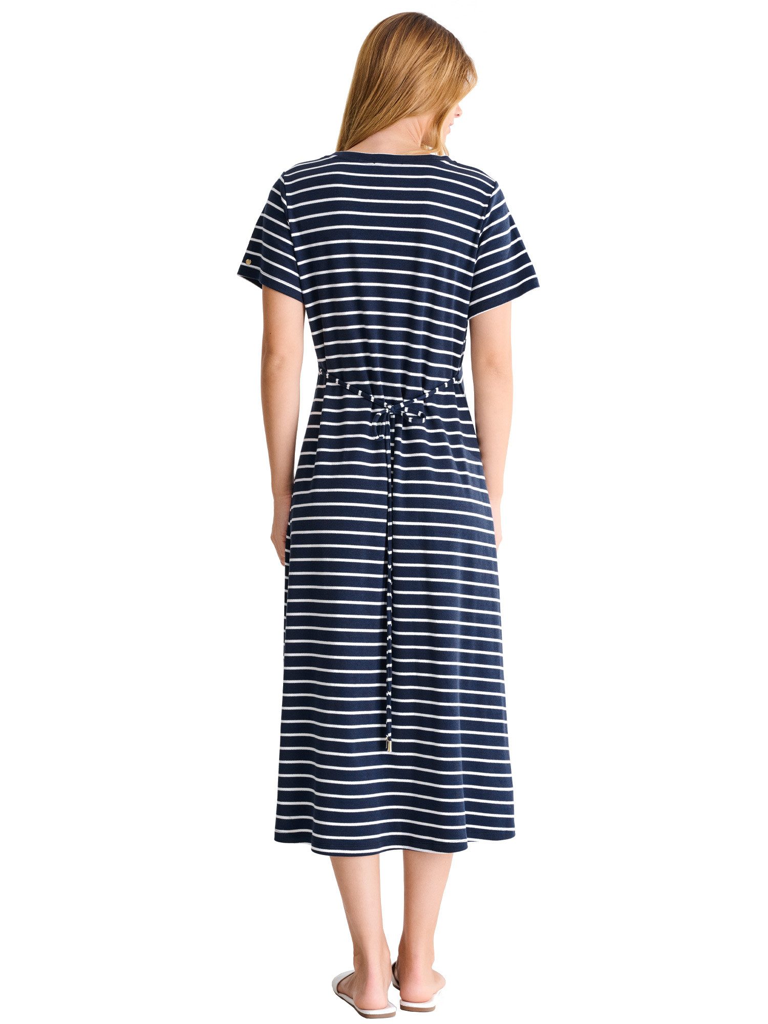 Lisca Strandkleid Kleid lang Melbourne (Stück, 1-tlg) reine Baumwolle, Rundhals-Ausschnitt, Taillen - Bindeband