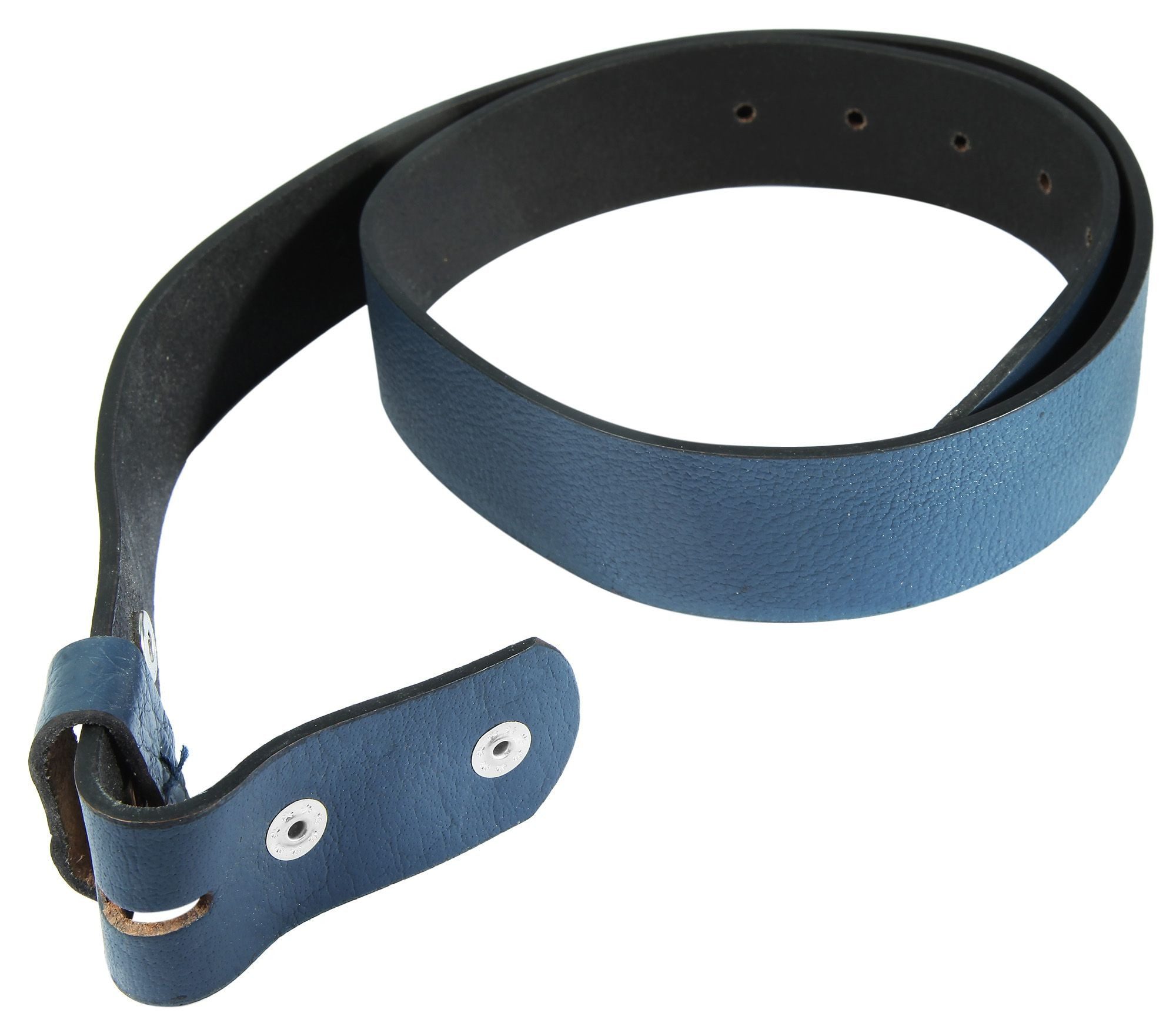 Leonardo Verrelli Ledergürtel Echtleder, blau, für Wechselschnallen, 85 - 125 cm (Bundweite)