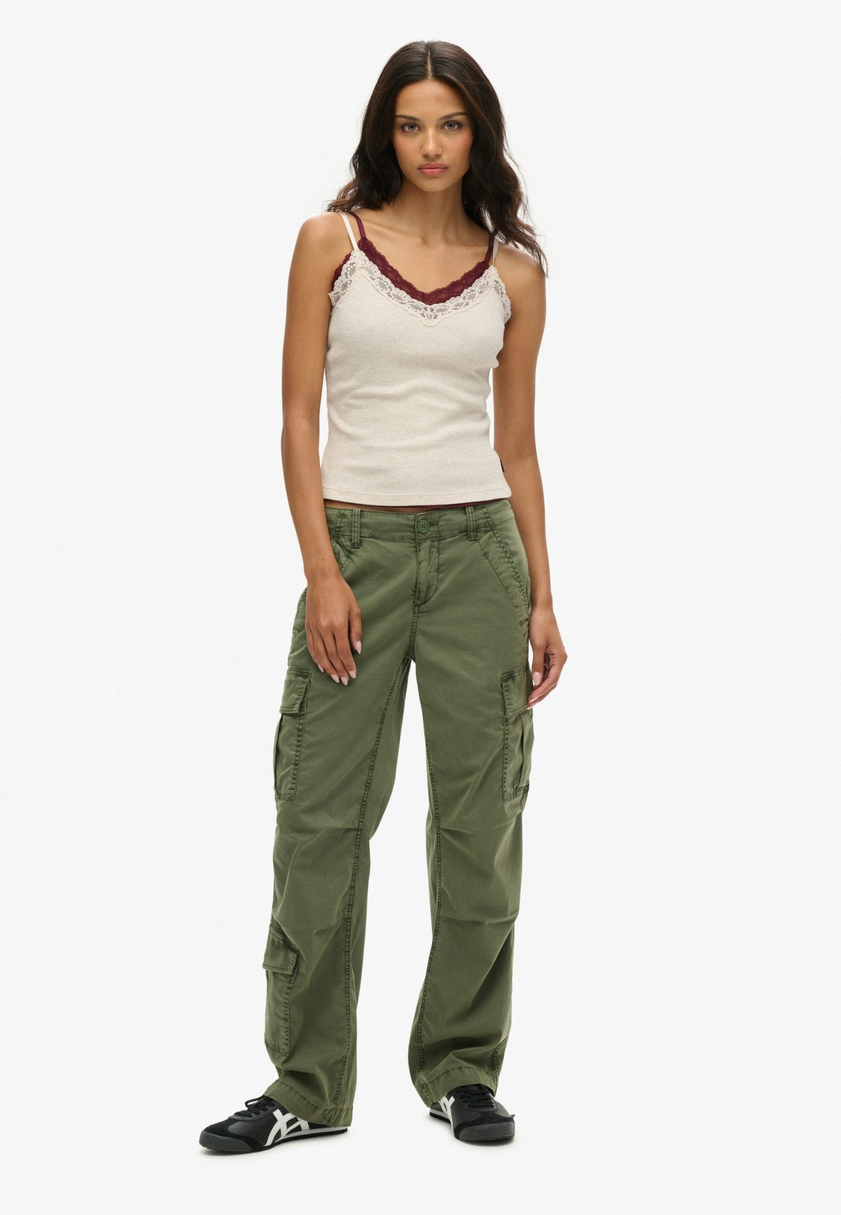 Superdry Chinos Low Rise Straight Cargo Pant Thyme Green