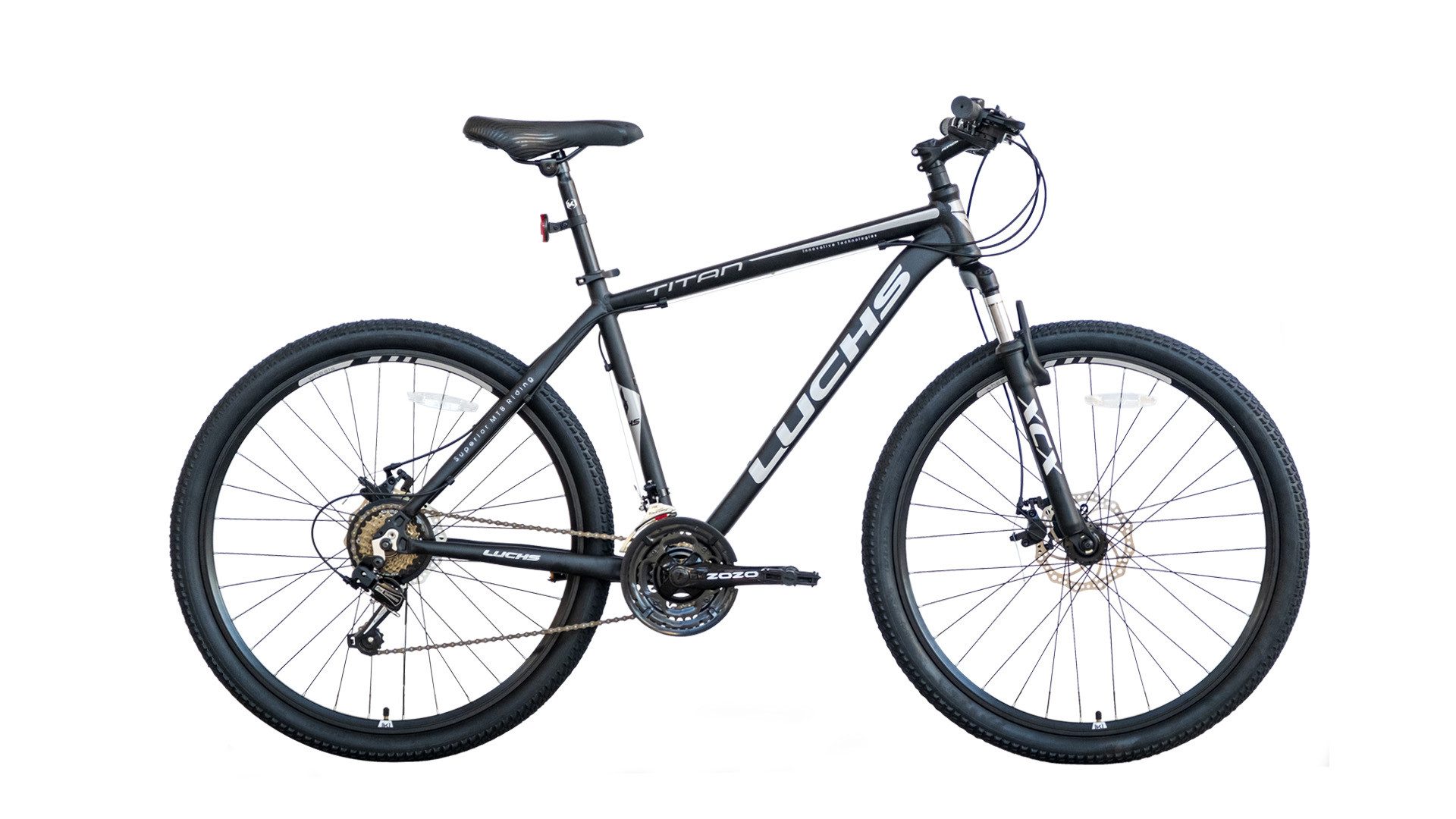 LUCHS Mountainbike Titan MTB 27,5" & 29" Scheibenbremsen Aluminiumrahmen Jungen & Herren, 21 Gang Shimano, Kettenschaltung, Scheibenbremsen – Aluminiumrahmen – Für Jungen & Herren