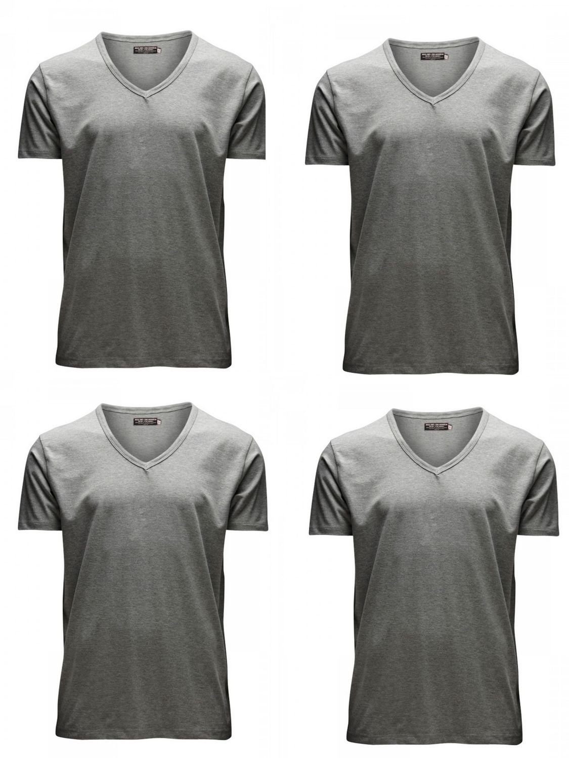 Jack & Jones T-Shirt 4er Pack Jack & Jones Herren T-Shirt (4-tlg) mit Stretch
