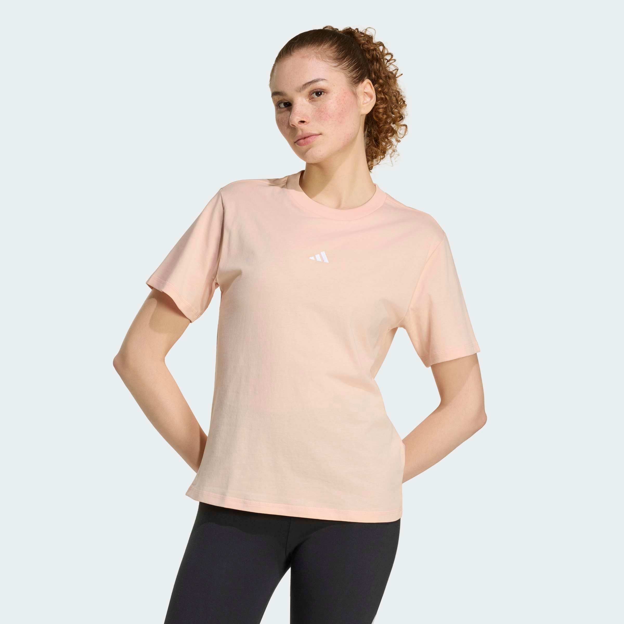 adidas Sportswear T-Shirt ESSENTIALS SMALL LOGO COTTON Basic Design, Rundha günstig online kaufen