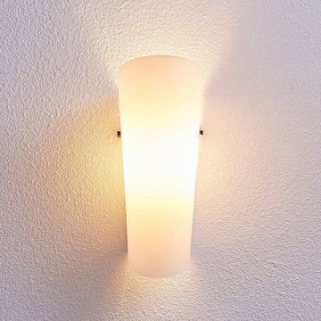 Lindby Wandleuchte Aurora, dimmbar, Leuchtmittel nicht inklusive, Modern, Glas, Metall, gefrostet, 1 flammig, E27, Wandstrahler