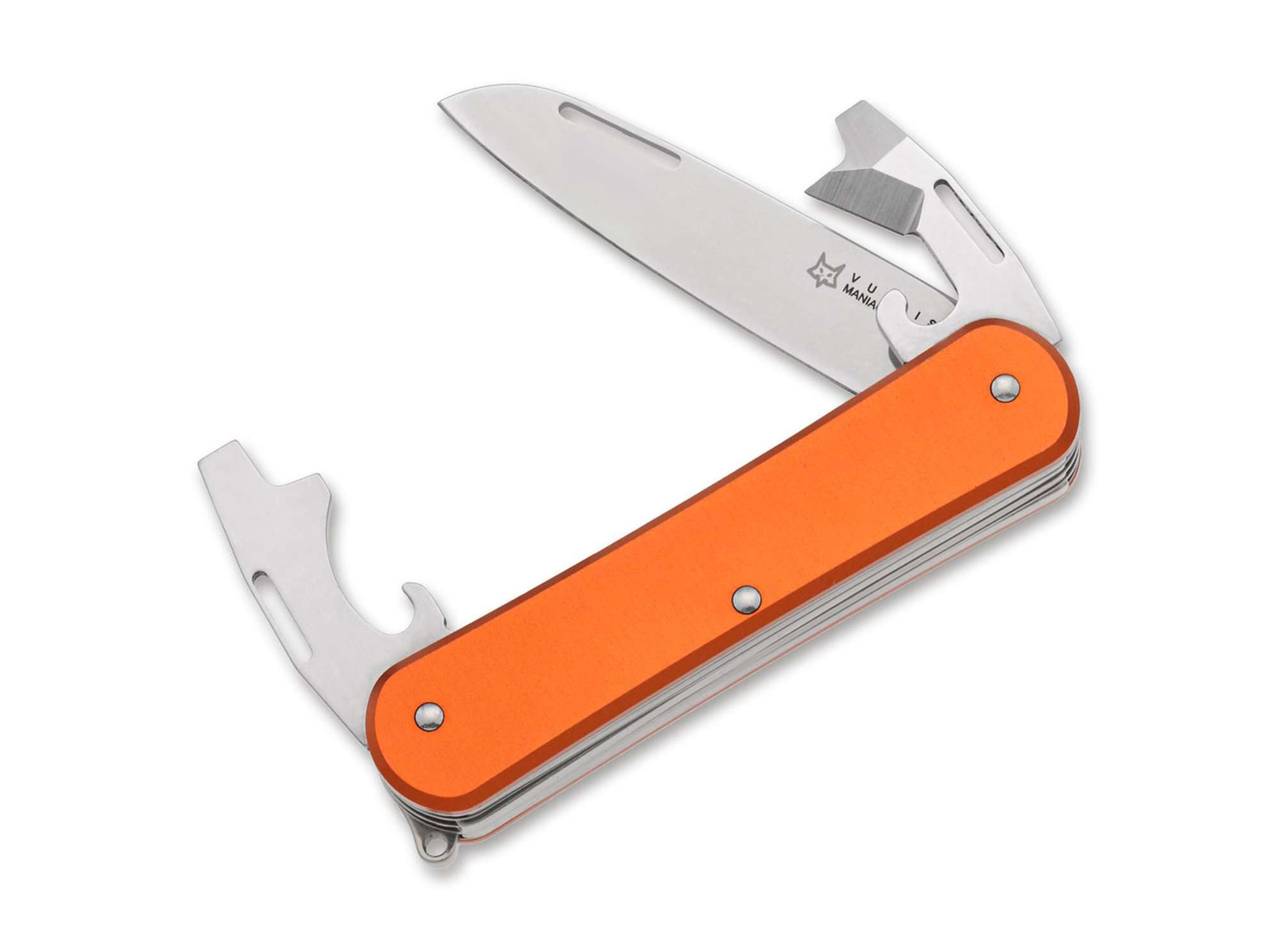 Fox Knives Taschenmesser Taschenmesser Vulpis 130-3 Aluminum Orange
