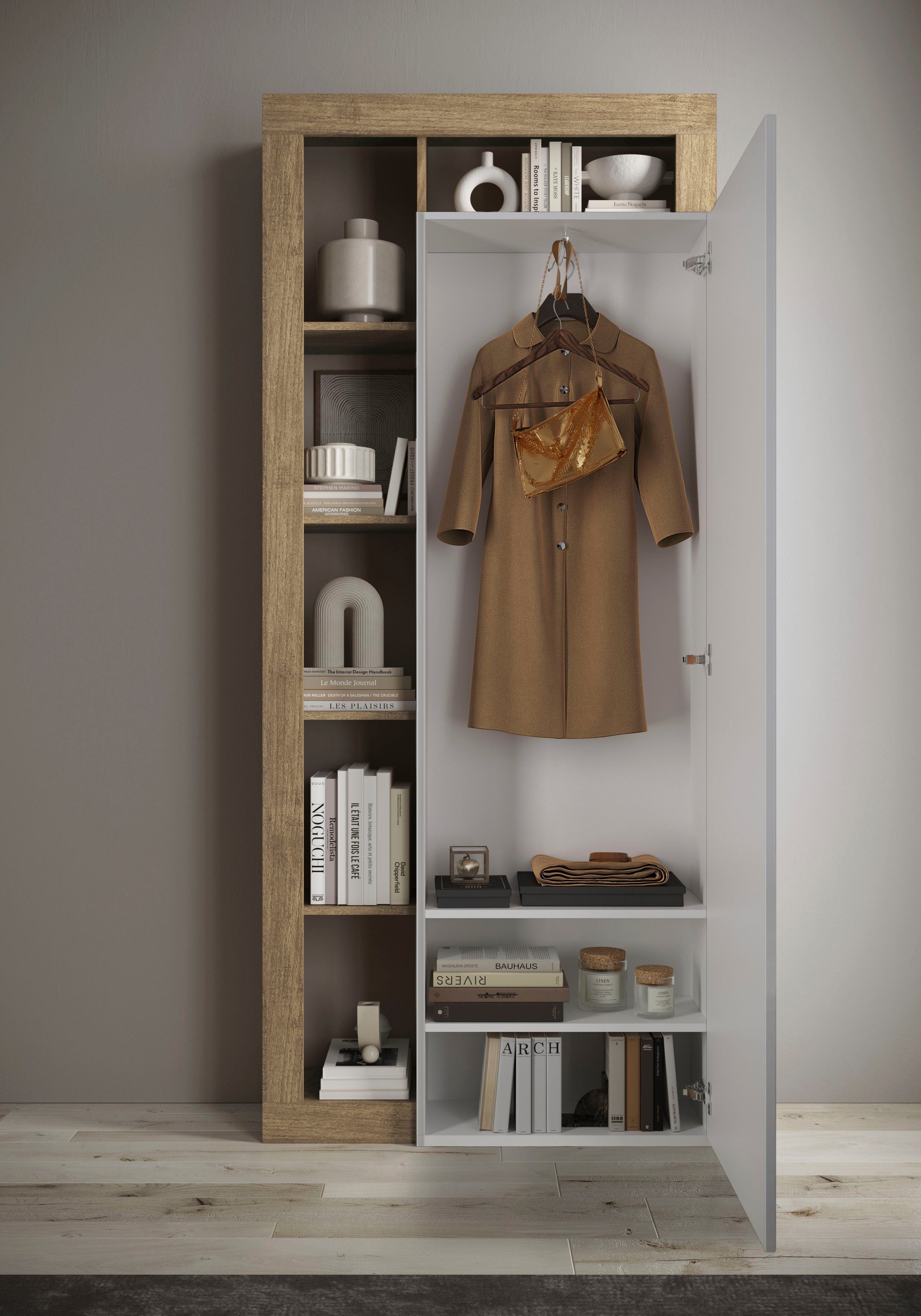 Home affaire Garderobenschrank Hamburg, Breite 91 cm Höhe 209 cm – Bild 4 von 5