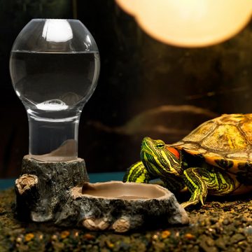 Navaris Trinkbrunnen 400ml Schildkröten Wasserschale Wasserspender für Reptilien Tränke