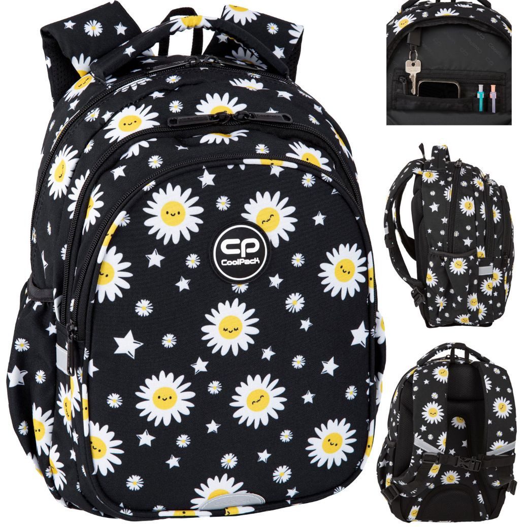 CoolPack Schulrucksack CoolPack Schulrucksack Mädchen Daisy Black 15" Klasse 1-3 (1-tlg)