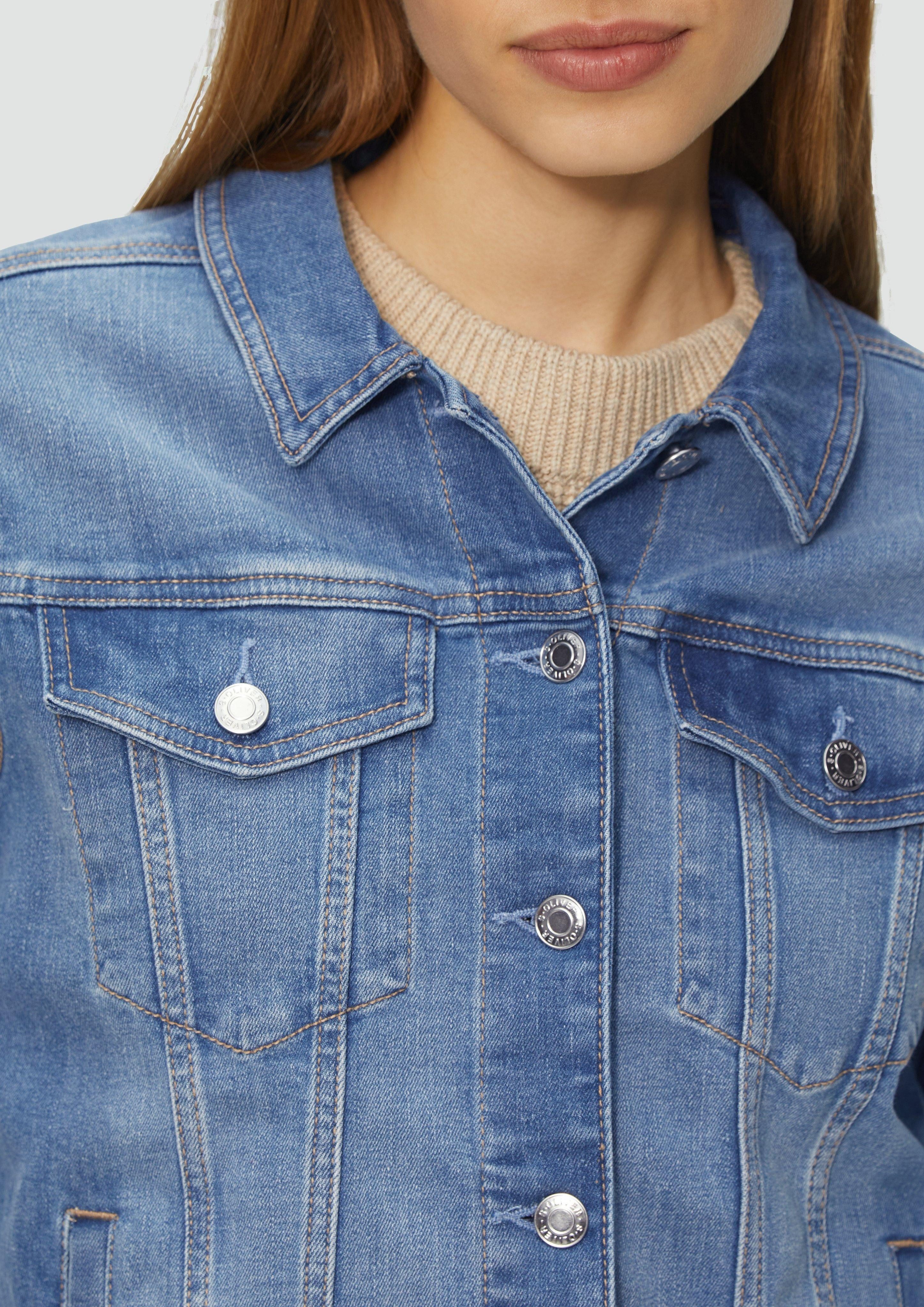s.Oliver Funktionsjacke Jeansjacke mit Eingrifftaschen günstig online kaufen