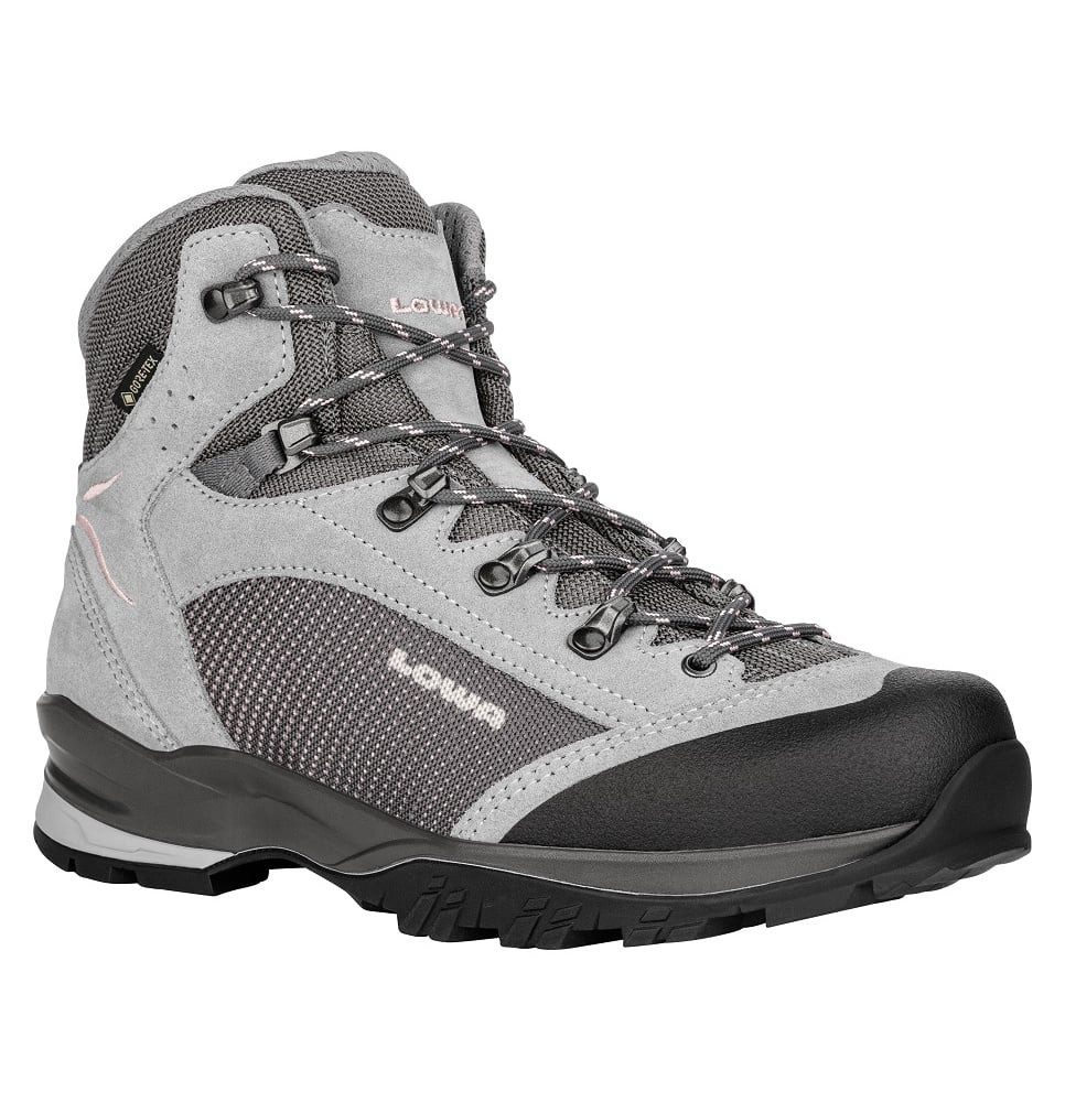 Lowa Tucana GTX (Trekking, Spaltleder-Textil) grau/koralle Damen Wanderschu günstig online kaufen