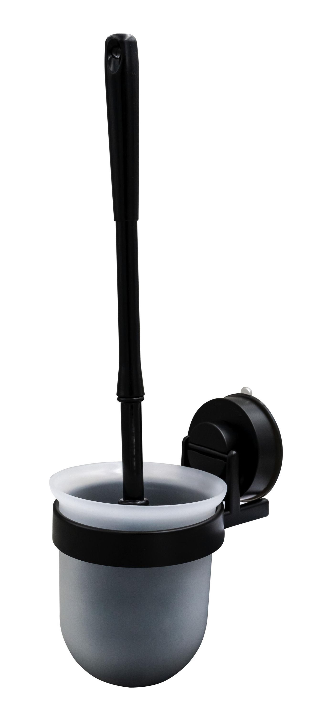 Badaccessoire-Set WC-Bürsten Garnitur VaccumCap Ela schwarz ca. 100 x 365 x 135 mm