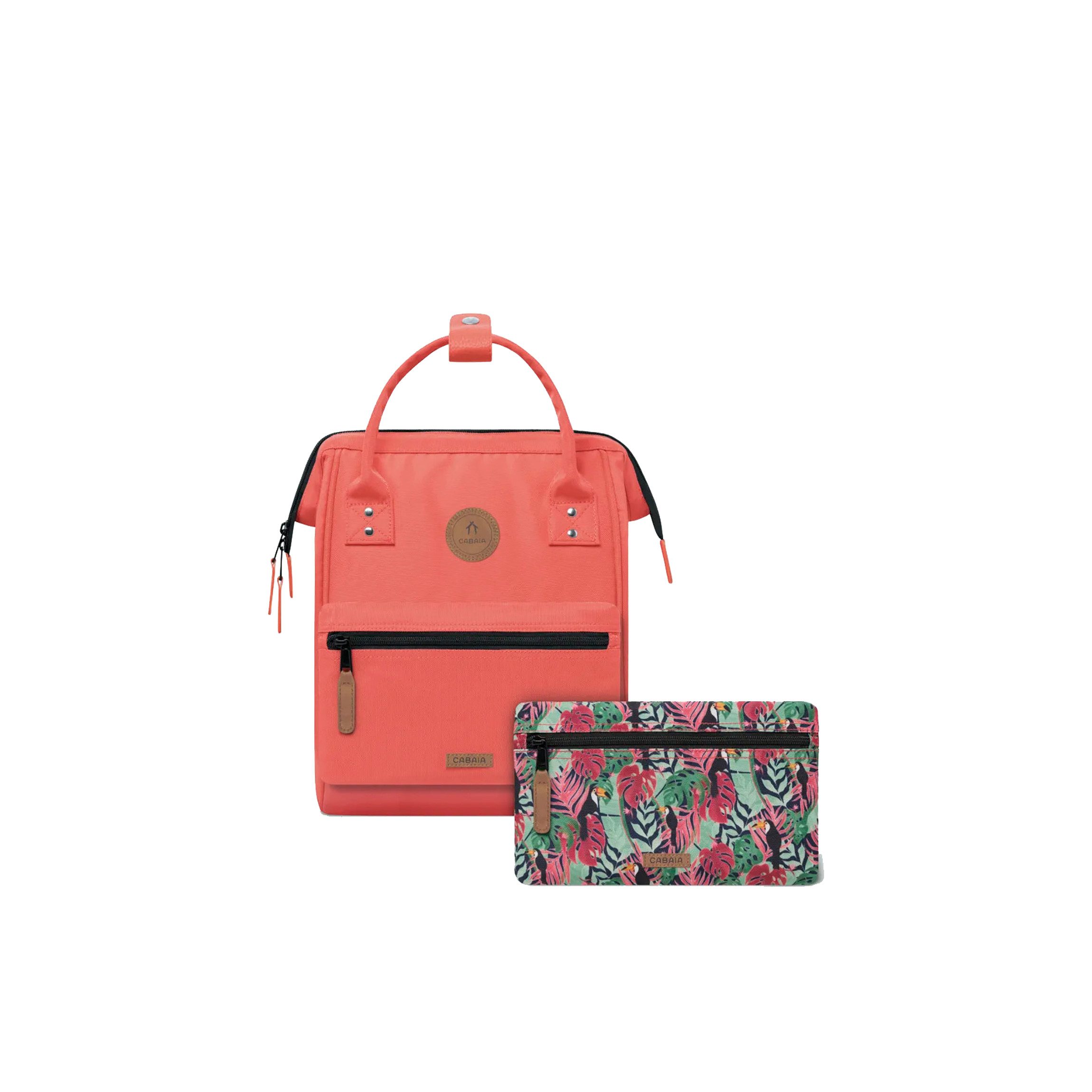 CABAIA Rucksack Himare (Set, 3-tlg., inkl. 2 auswechselbaren Vordertaschen), Tagesrucksack mit austauschbaren Vordertaschen