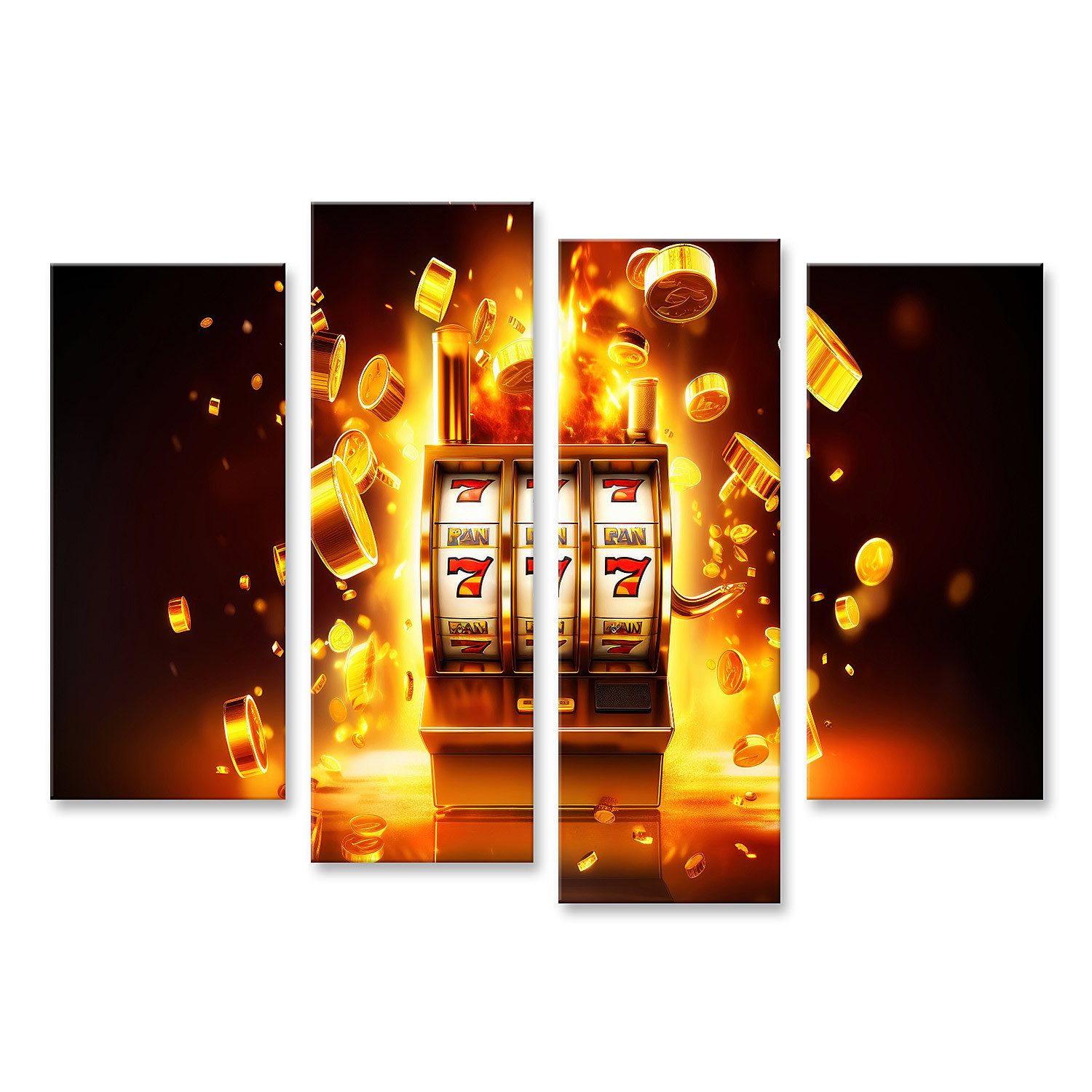 islandburner Leinwandbild Online Casino Banner Spielautomat gewinnt Jackpot Bilder