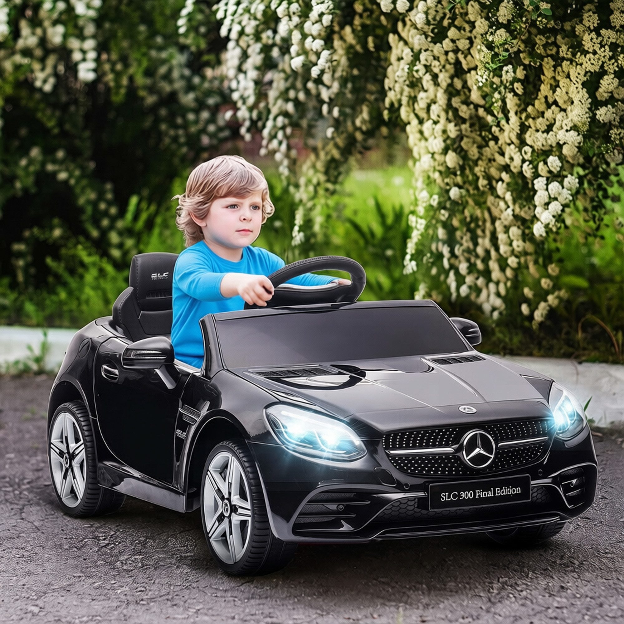 AIYAPLAY Elektro-Kinderauto Merceds-Benz AMG GTR Kinderauto mit 2,4G Fernbedienung, Hupe, Belastbarkeit 30 kg, (1-tlg), 107 x 62,5 x 44 cm