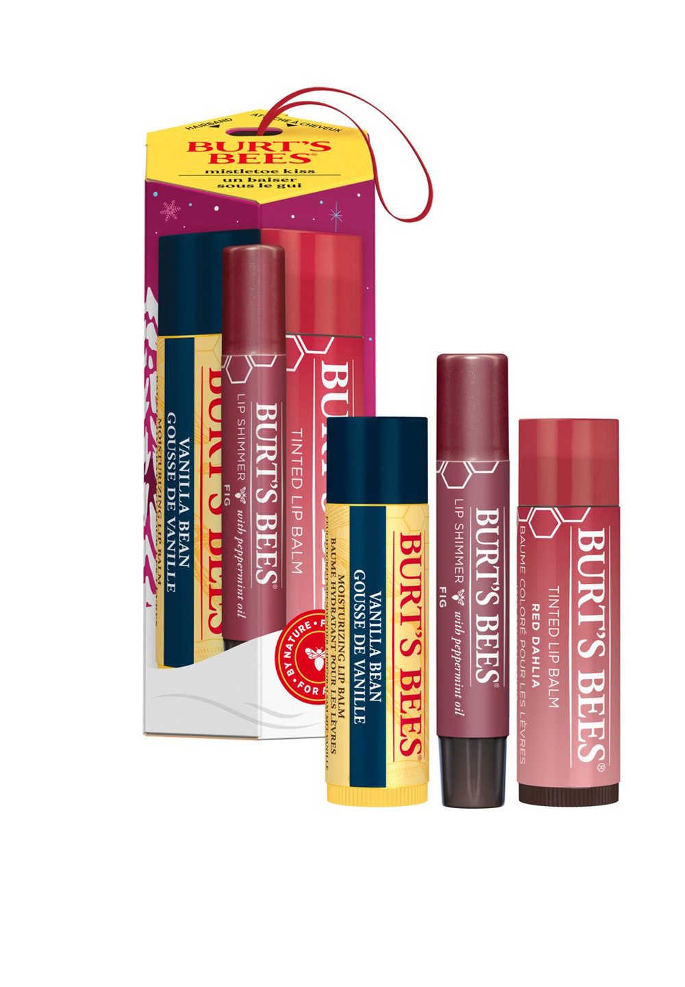 BURT'S BEES Lippenbalsam 500637, Mistletoe Kiss Gift - Red