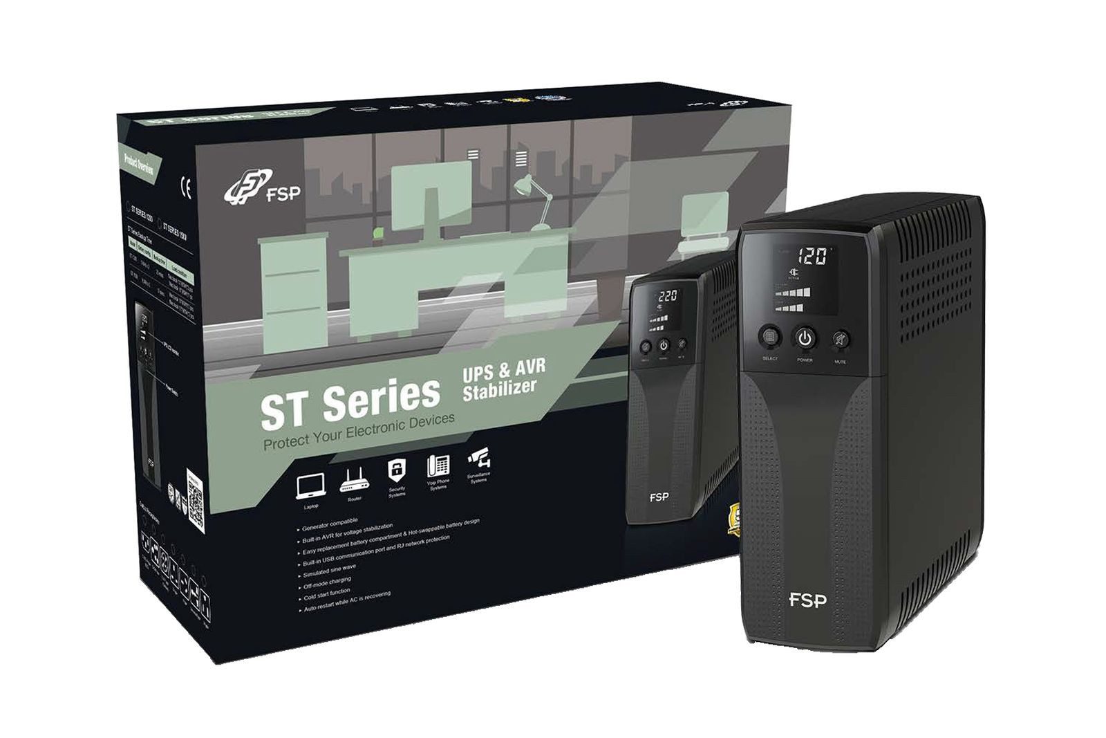 FSP USV-Anlage USV ST 1500 Line-interactive 1500VA 900W RJ45