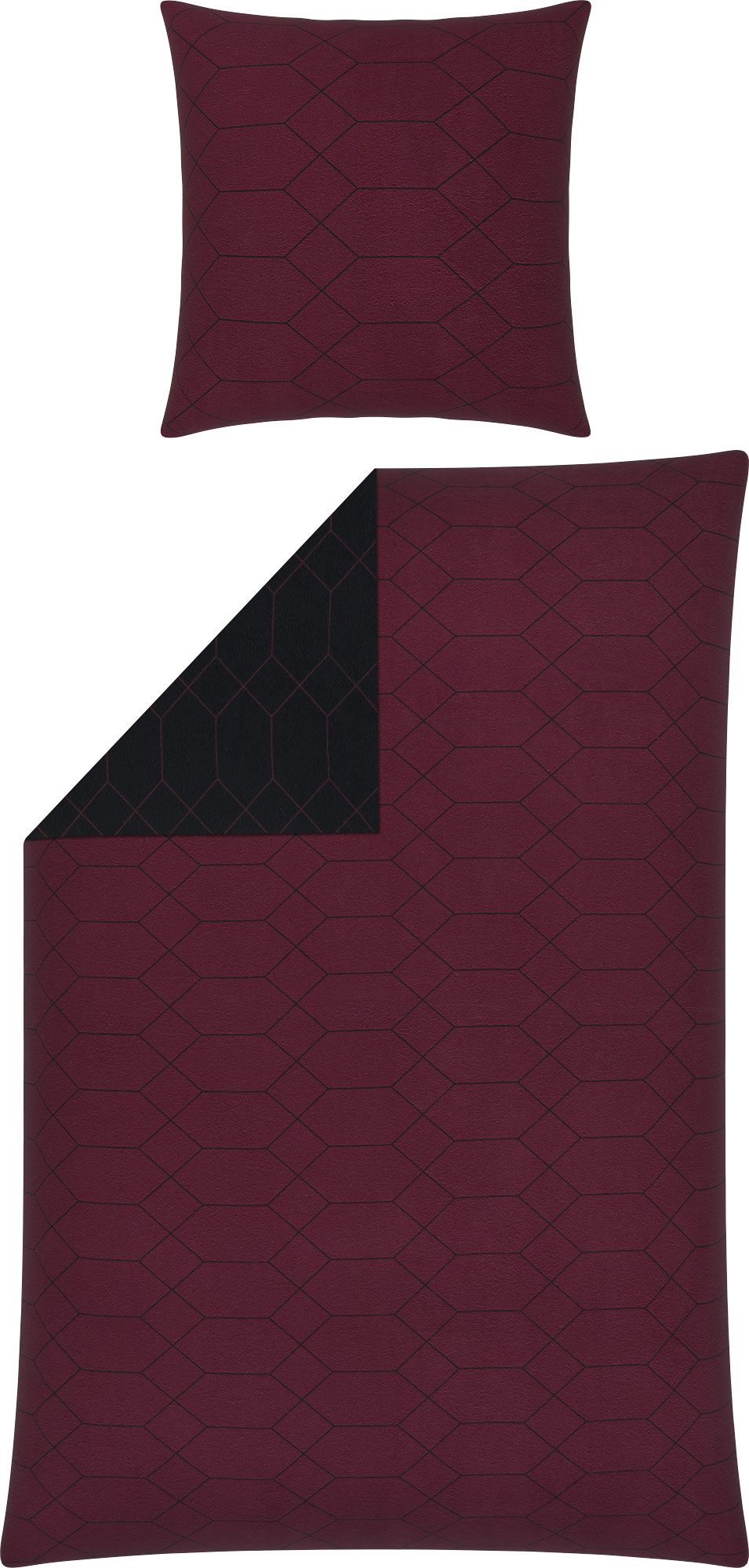REDBEST Bettwäsche Wendebettwäsche, Biber, Grafik günstig online kaufen