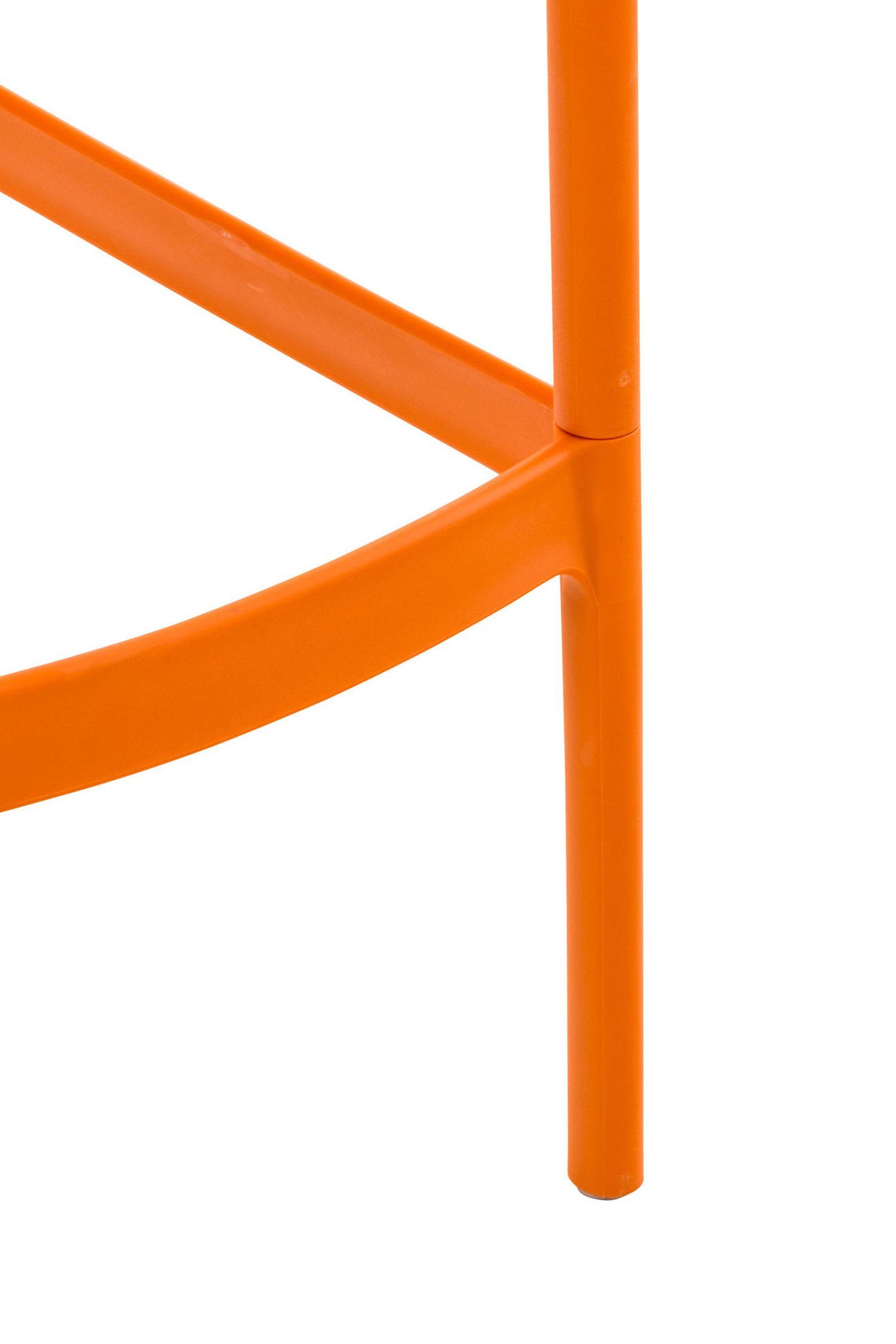 Fußstütze Kunststoff für (mit Barhocker - Sitzfläche: Theke Gestell Hocker Küche), Air Kunststoff TPFLiving Orange - & angenehmer