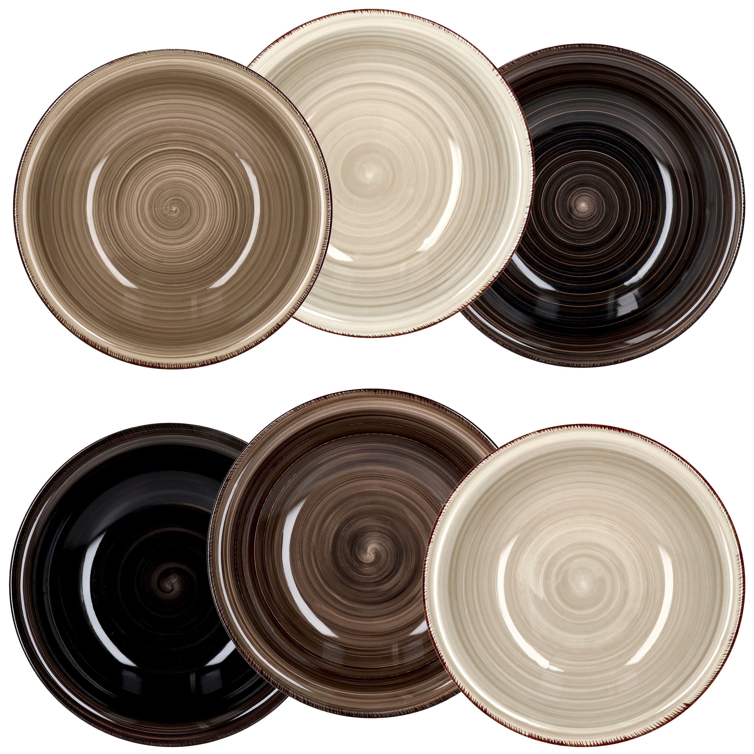 Suppenteller 6er Set Suppenteller Grey 21,5cm