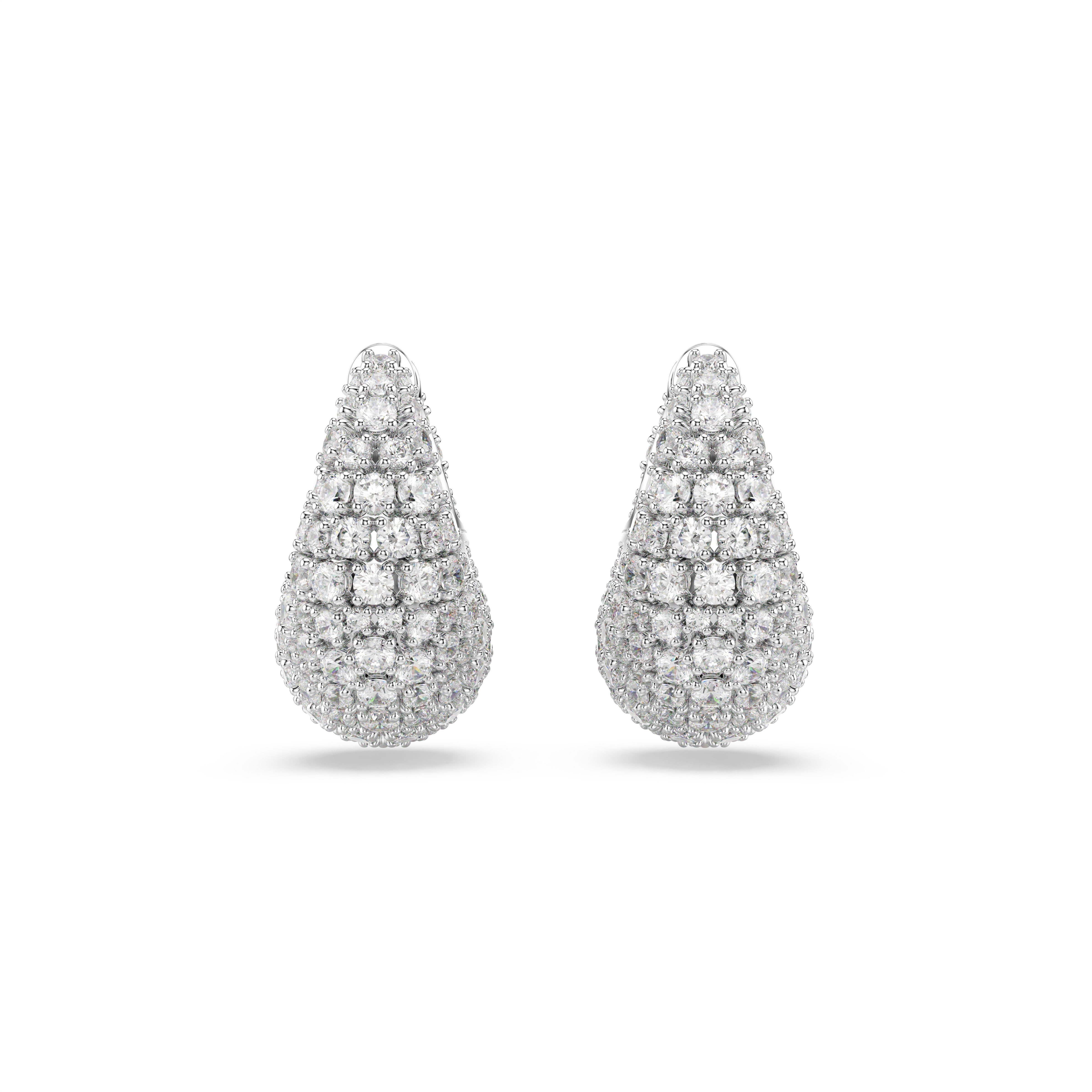 Swarovski Paar Creolen Schmuck Geschenk Sublima Ohrringe, mit Swarovski® Kristall, Swarovski® Zirkonia (synth)