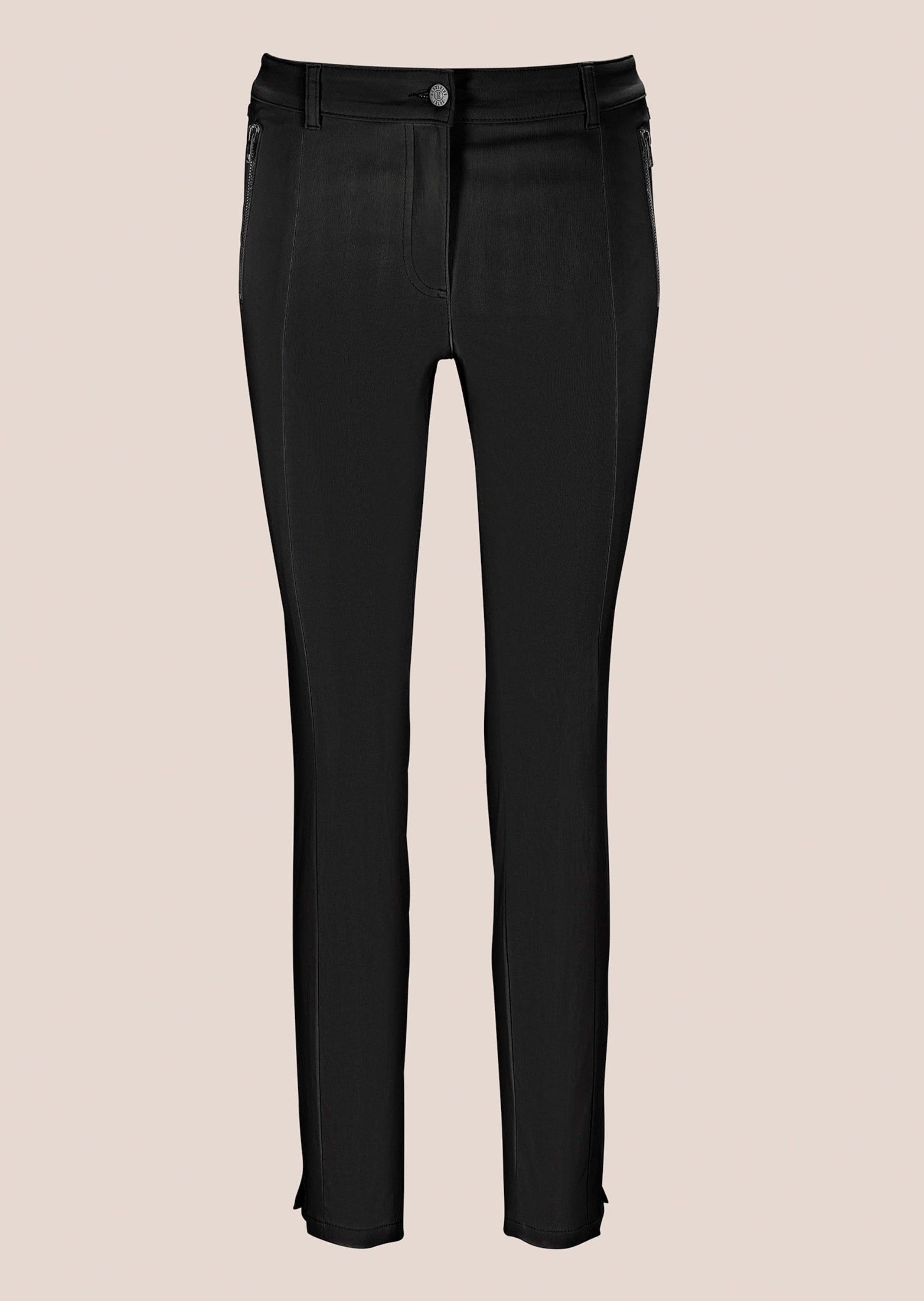 Stoffhose Schmale Skinny-Hose, Zippertaschen
