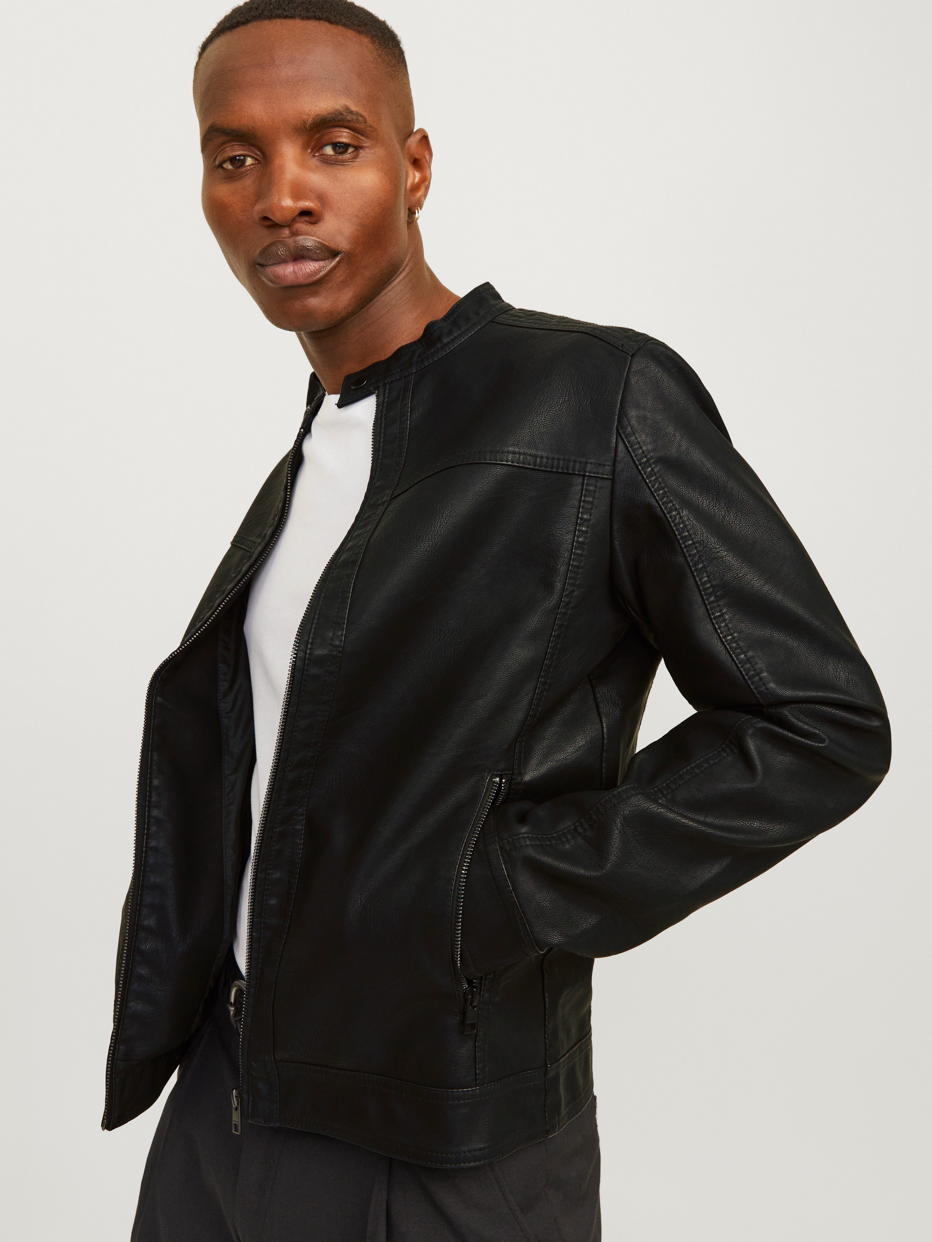 Jack & Jones Lederimitatjacke JJEWARNER JACKET NOOS