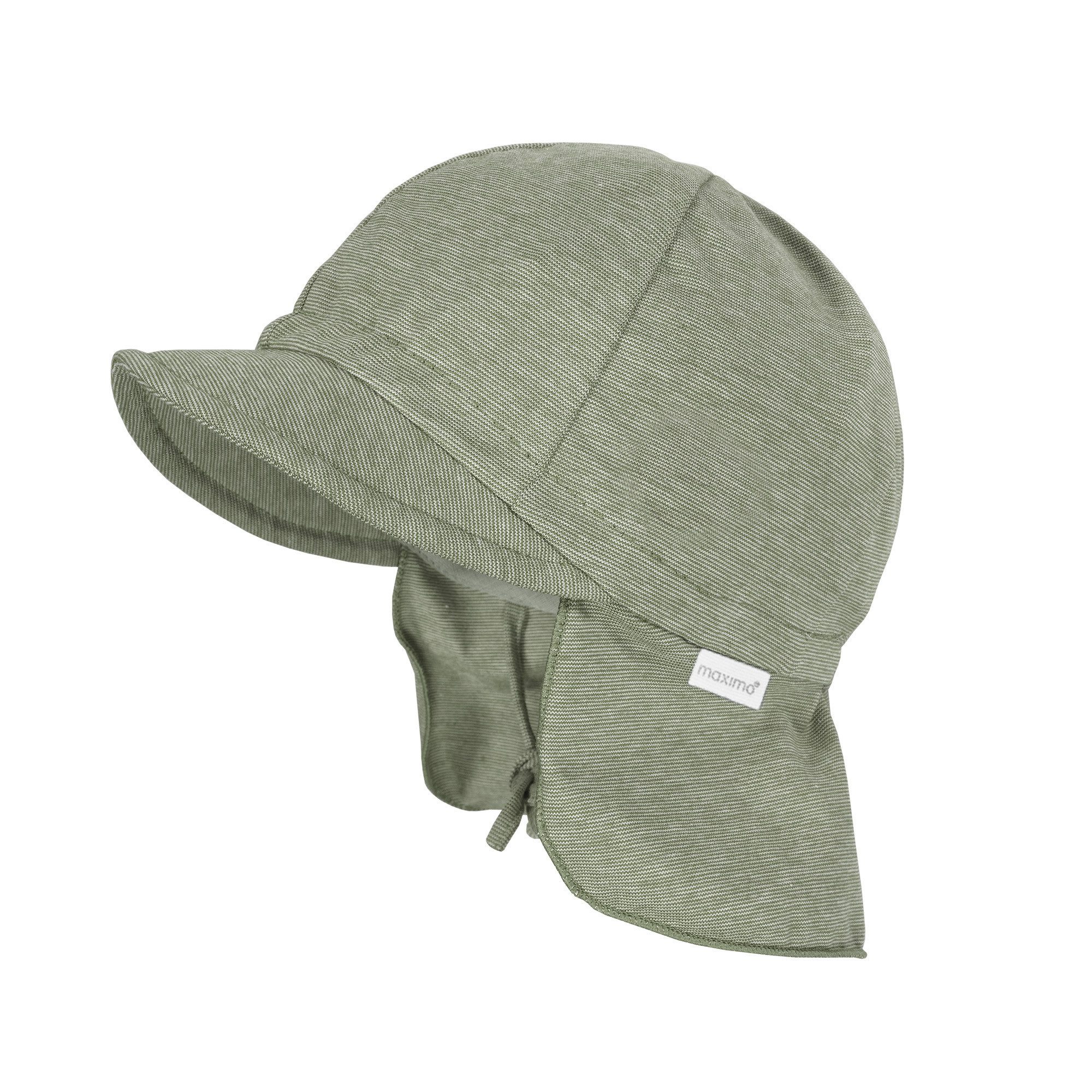 MAXIMO Schirmmütze GOTS MINI-Schildmütze, Band Nackenschutz, Microringel, Jersey, UV 50 (1-St) Baumwolljersey