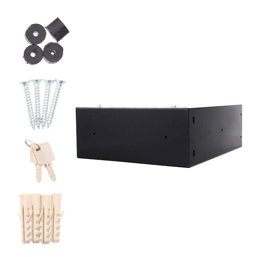 Profirst Briefkasten Mail PM 190 Modul Briefkasten (Farbe: Schwarz), Namensschild