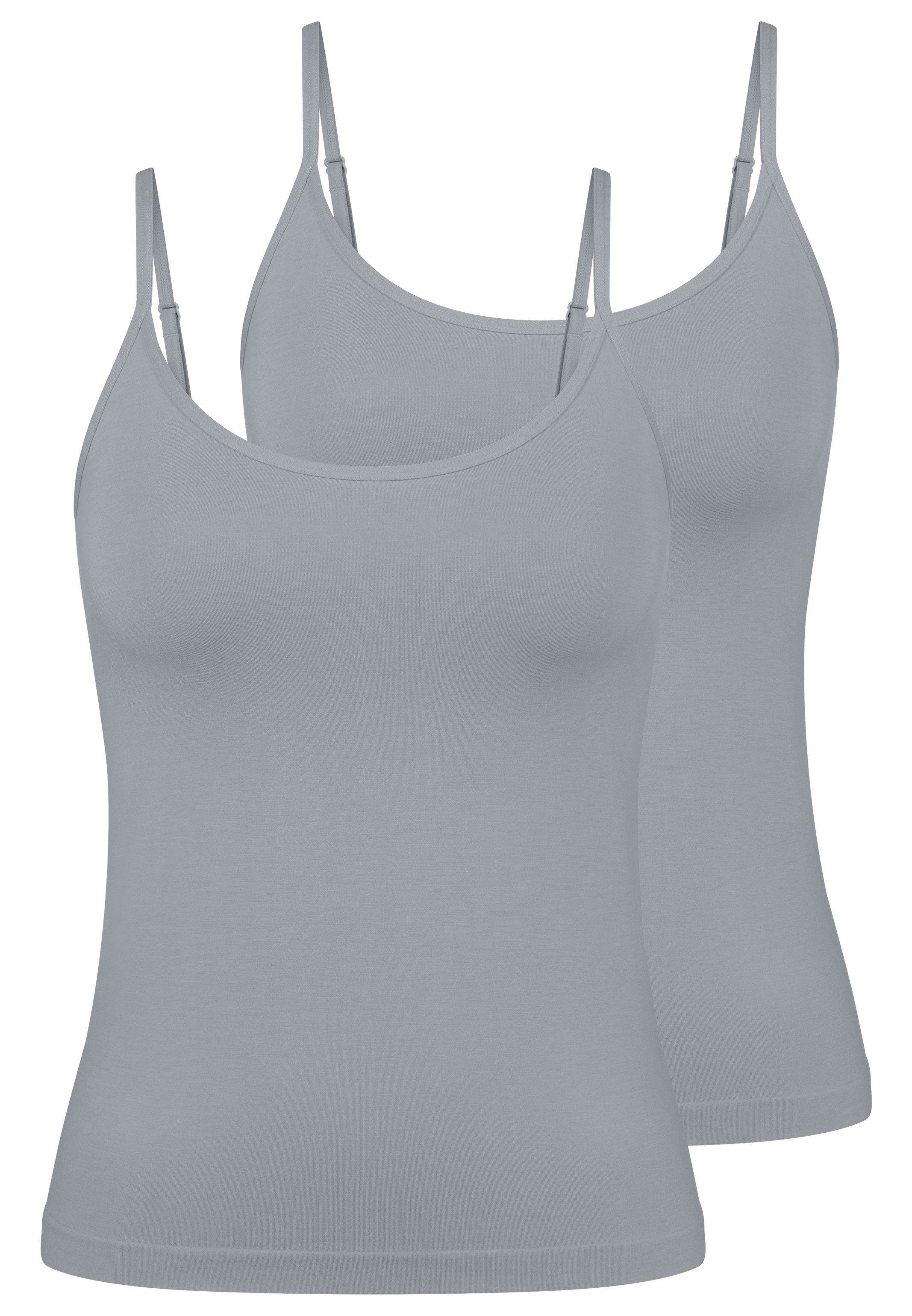 sloggi Unterhemd 2er Pack GO Sense (Spar-Set, 2-St) Spaghetti Top - Nahtlos - Spaghetti Top in modern-puristischem Design