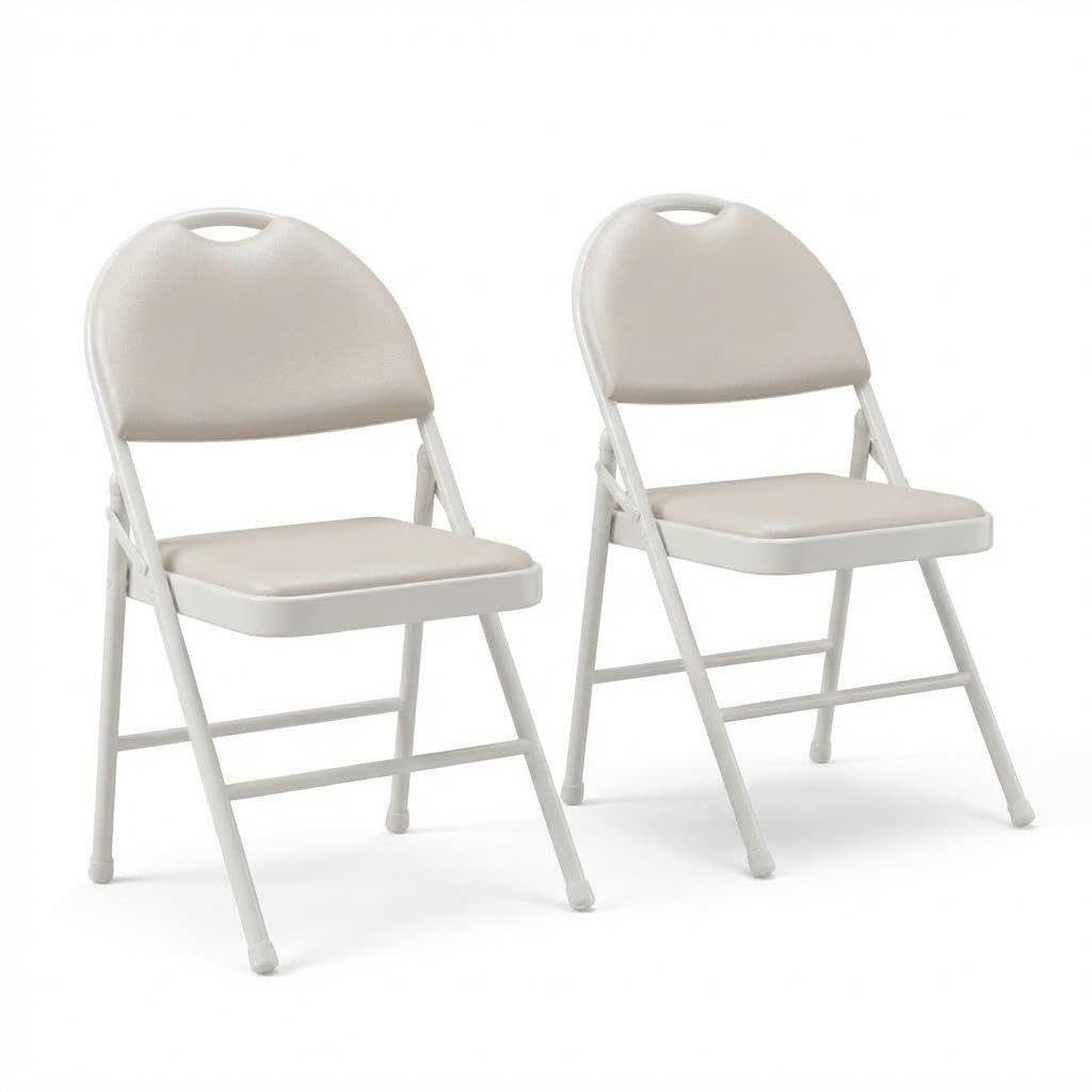 GarveeMore Klappstuhl Polsterte Klappstühle Set von 2 für Küche Esszimmer