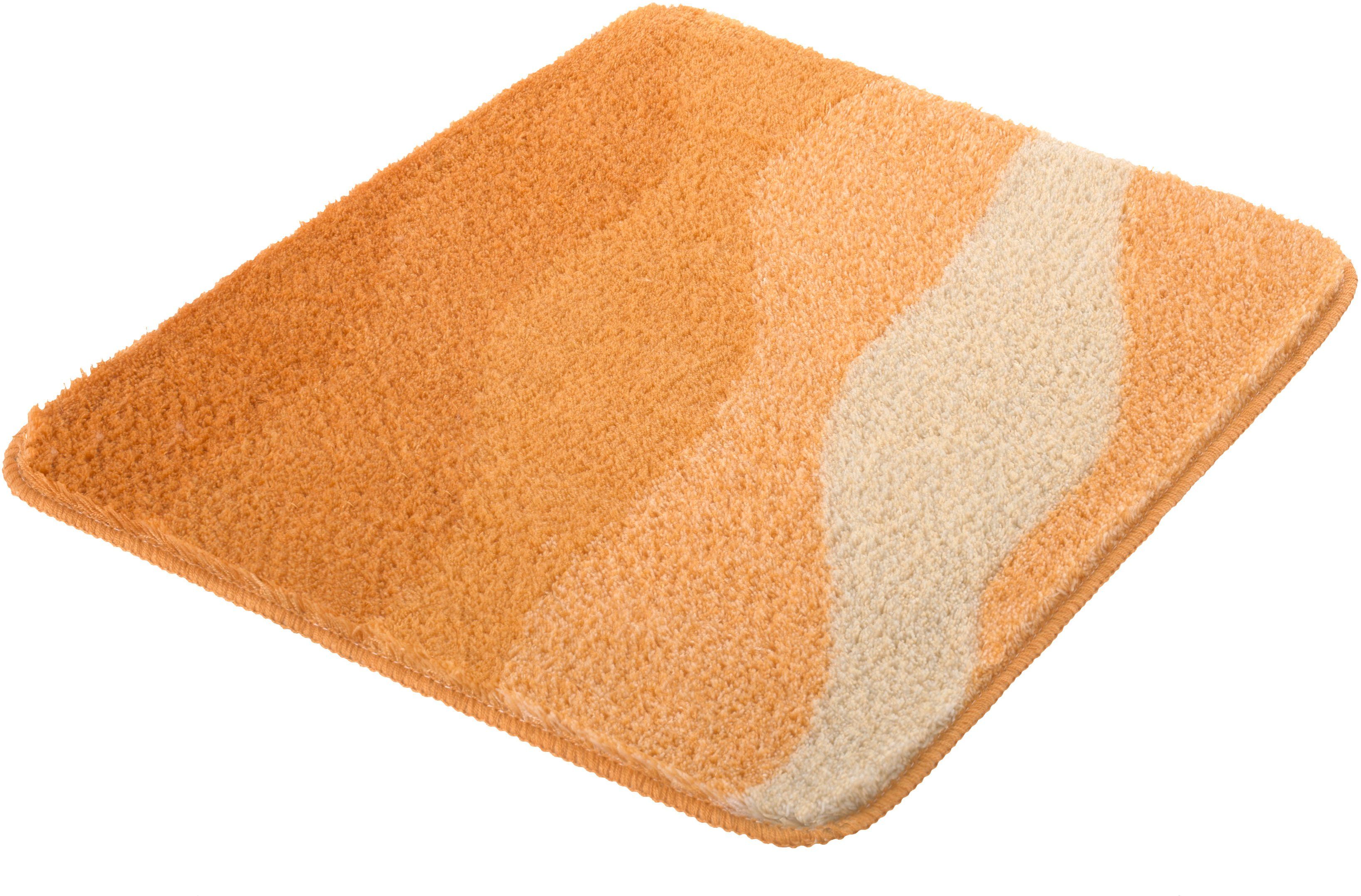 Kleine Wolke Badematte Malena, Badvorleger, Badezimmer Teppich, Höhe 20 mm, rutschhemmend beschichtet, fußbodenheizungsgeeignet, Polyacryl, rechteckig, Badteppich, modernes Wellen Design, Farbverlauf, waschbar