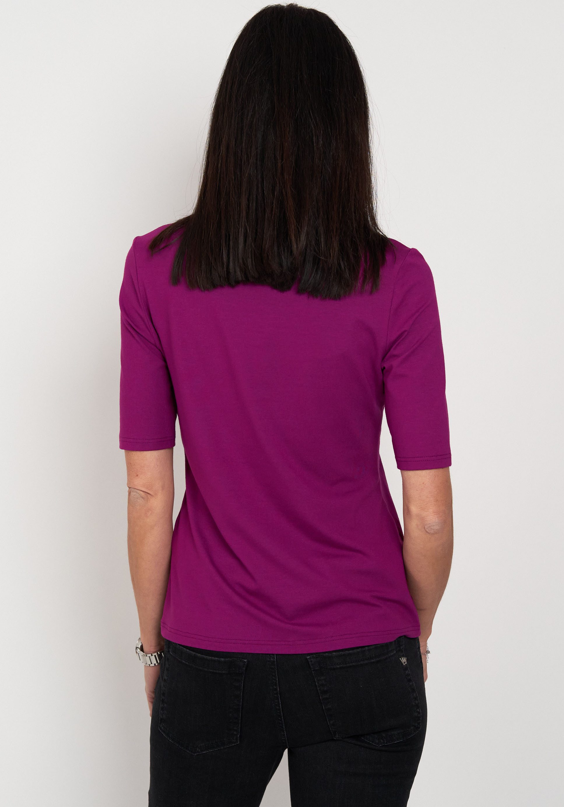 Seidel Moden Stehkragenshirt im hüftlangen Schnitt, MADE IN GERMANY günstig online kaufen