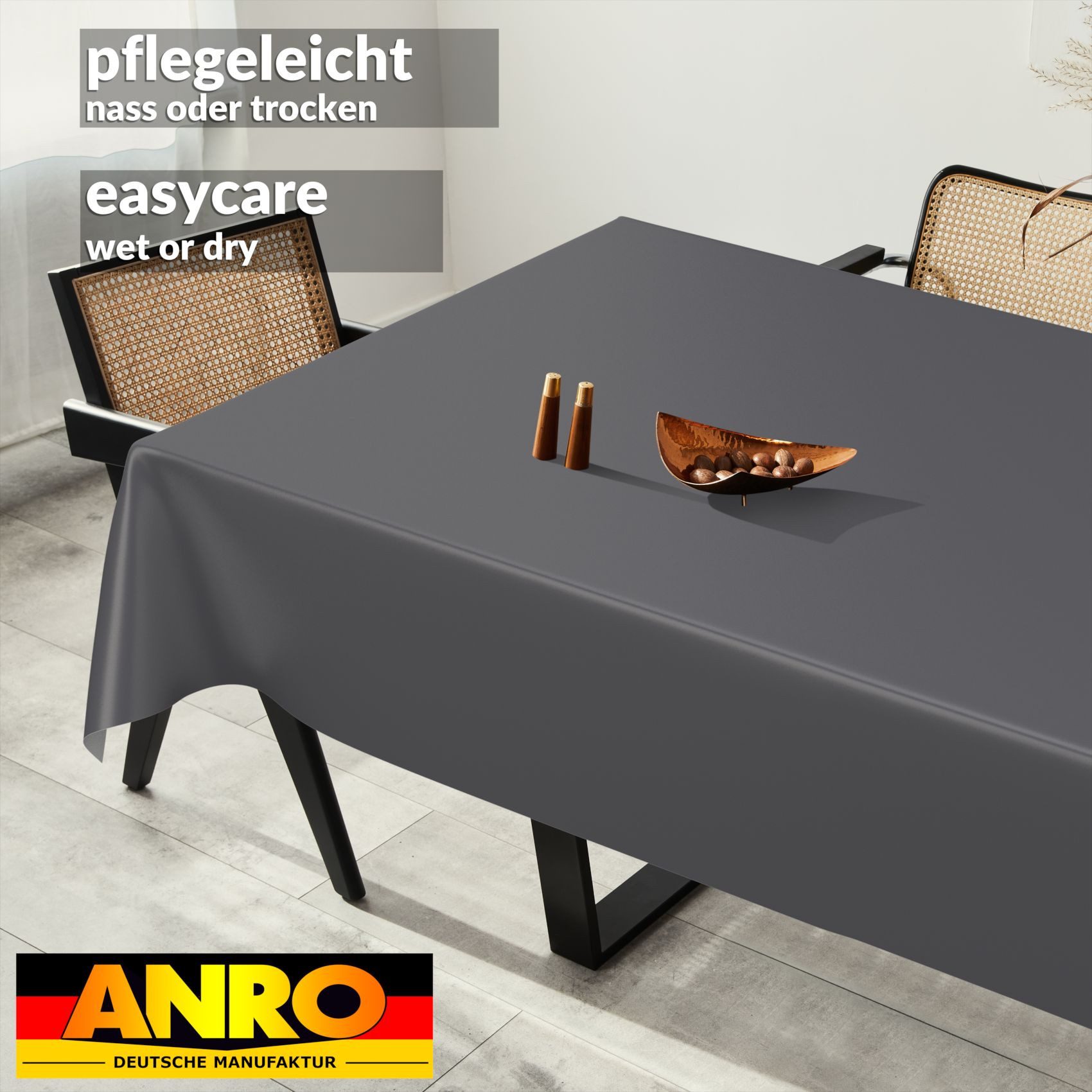 ANRO Tischdecke abwaschbar Wachstuch-Tischdecke Gartentischdecke (Einzelstü günstig online kaufen