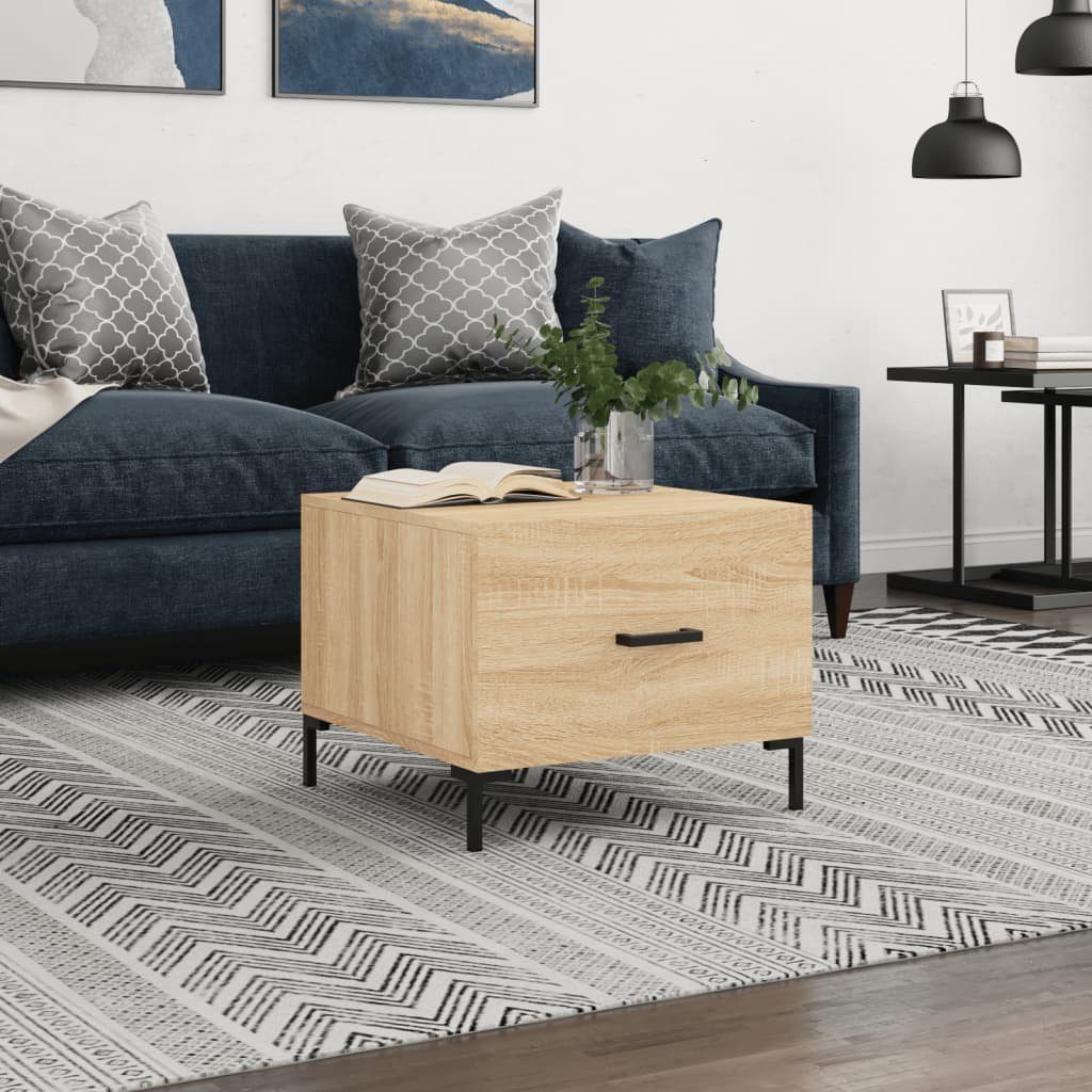 vidaXL Couchtisch 50x50x40 cm Sonoma Eiche Holzwerkstoff