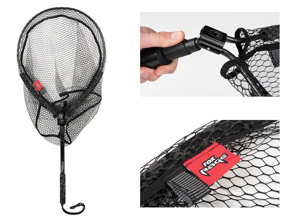 Fox Rage Angelkescher FOX RAGE Street Fighter Landing Net 5,5 m - Raubfischkescher (Streefishing-Kescher, 2-St., Raubfisch-Kescher), leichtgewichtigen Kohlefaser-Teleskopstange