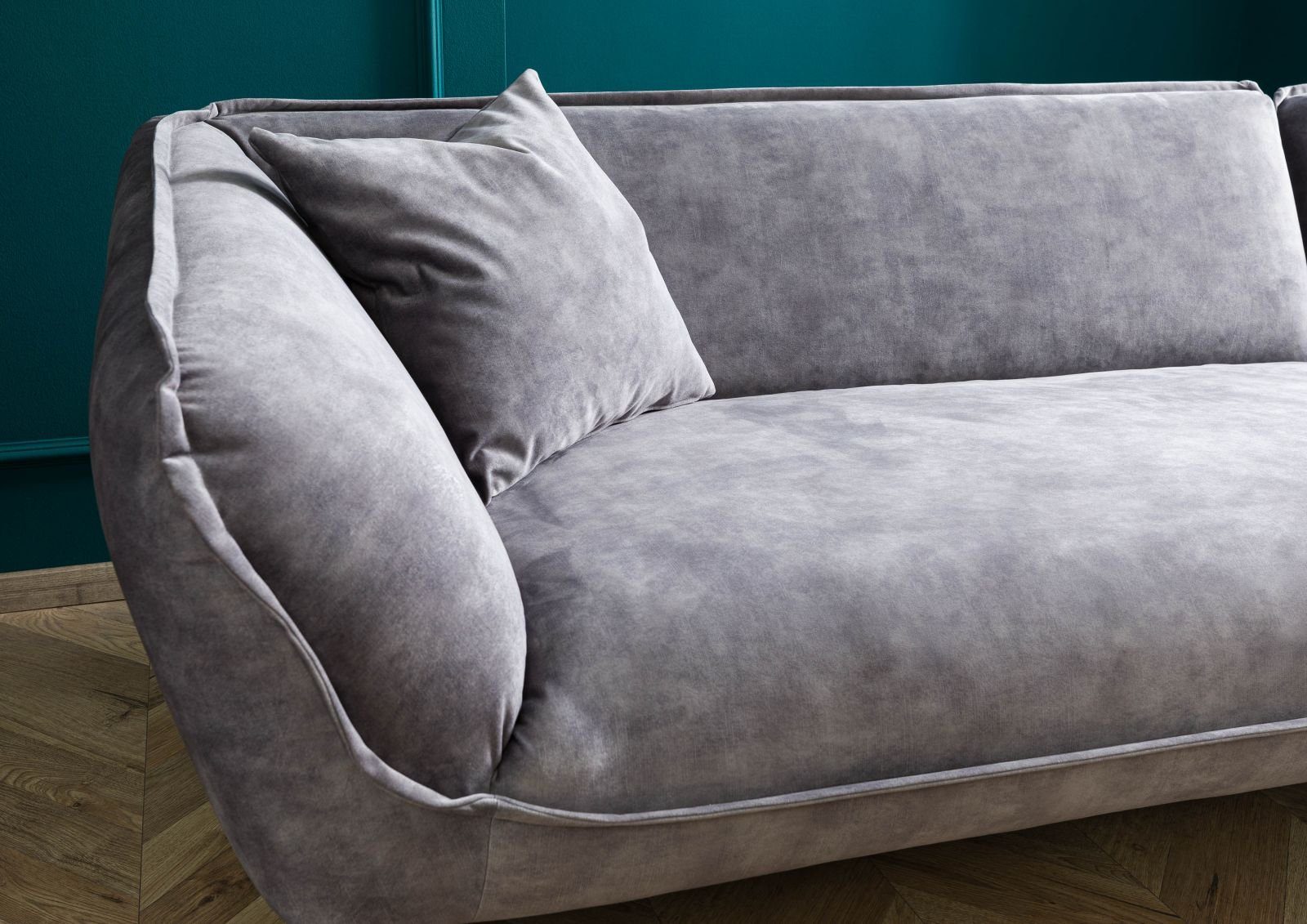 Ecksofa MILOU grau 277x173x76 Ecksofa Massivmoebel24 Polyester