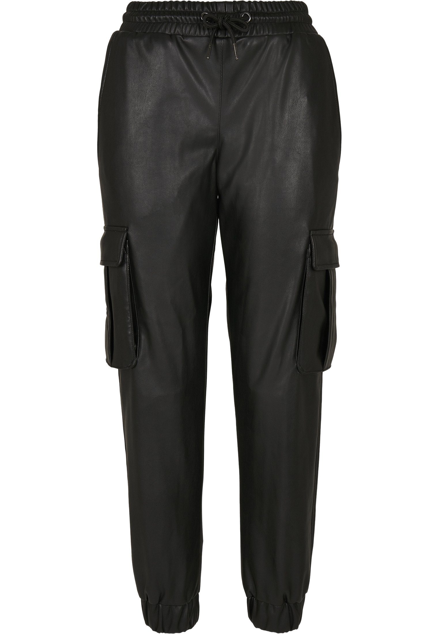 URBAN Cargo Cargohose Leather Faux (1-tlg) Damen Pants CLASSICS Ladies