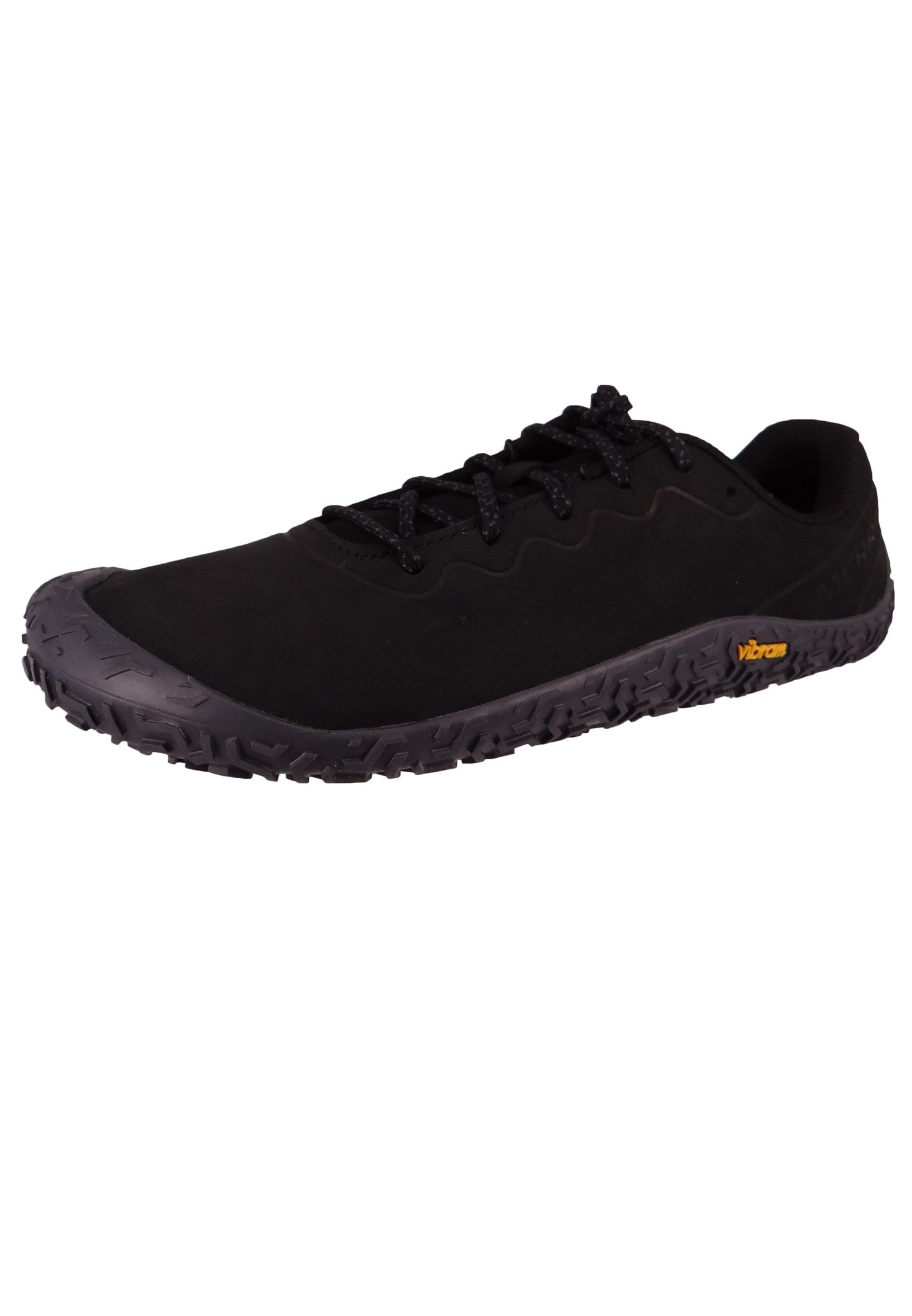 Merrell J067939 Vapor Glove 6 Leather Barefoot Black Schnürschuh