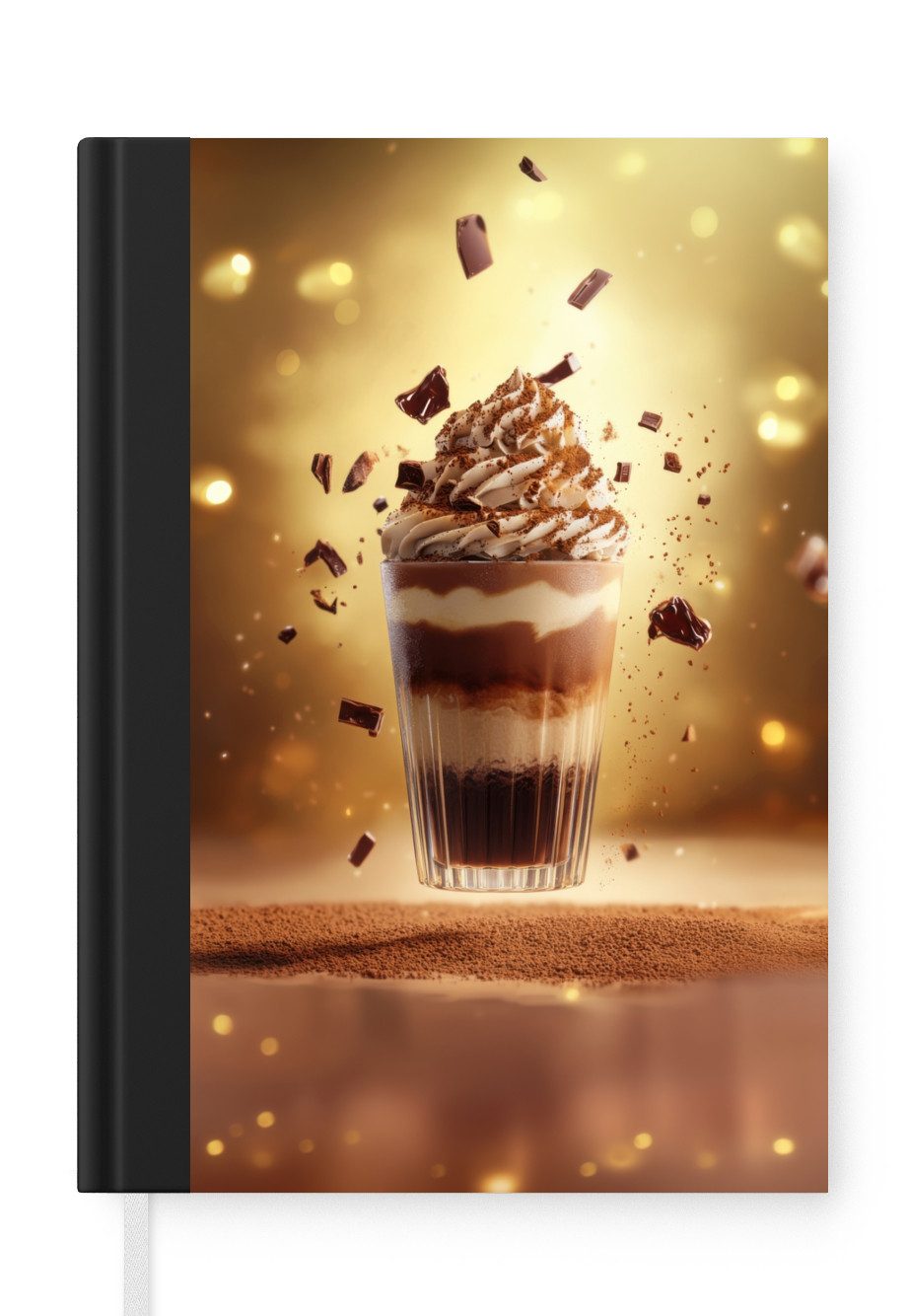 MuchoWow Notizbuch Dessert - Schokolade - Süß - Lebensmittel, Notebook, Notizblock a5, Tagebuch, Journal Liniert