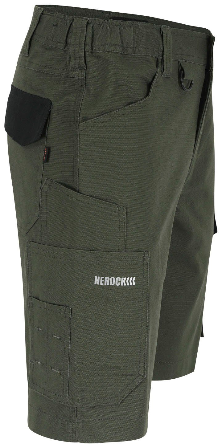 2-Wege-Stretch-Einsatz, Bargo Farben dunkel Herock Shorts Multi-Pocket, verschiedene khaki mit