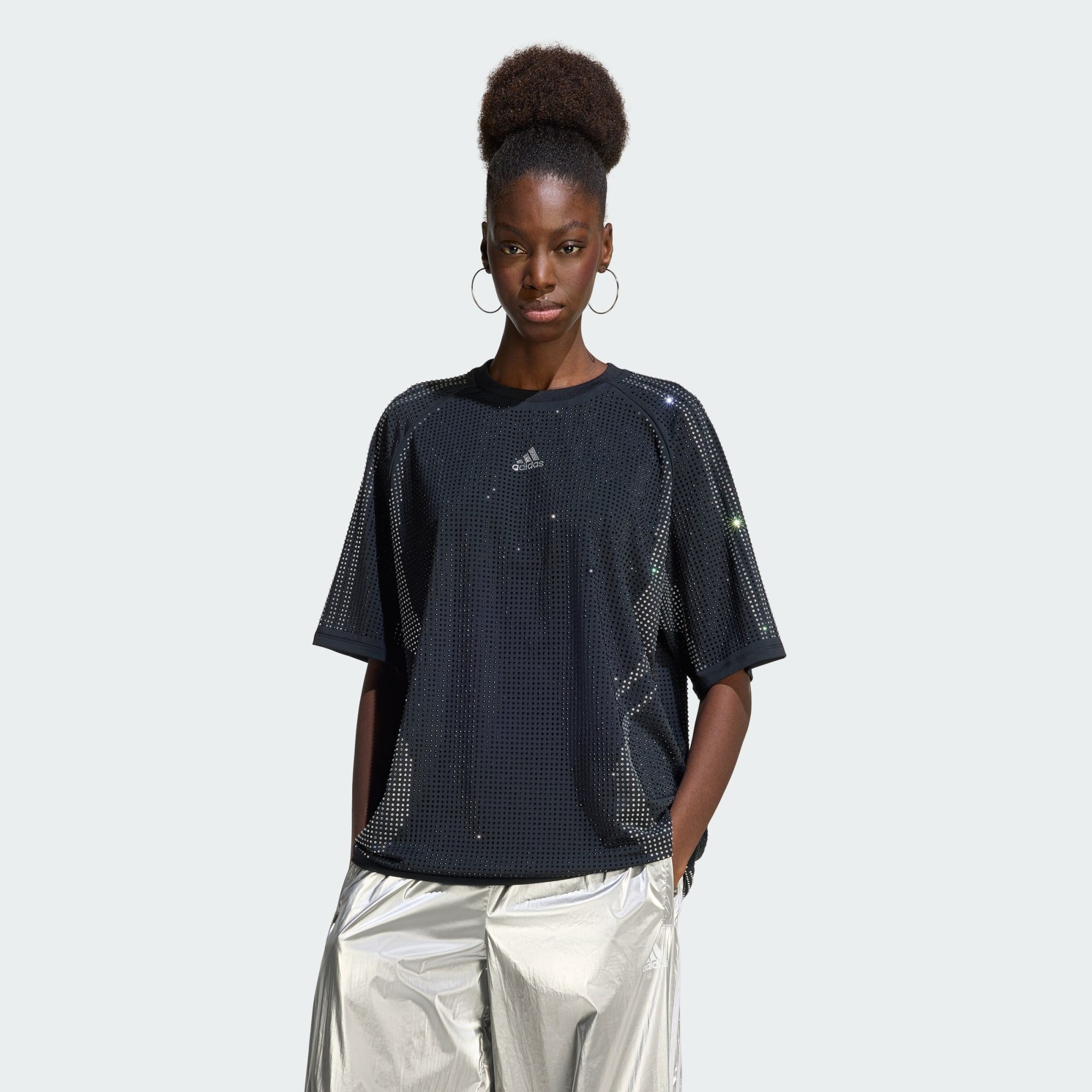 adidas Originals T-Shirt TEAMGEIST RHINESTONE T-SHIRT (1-tlg)