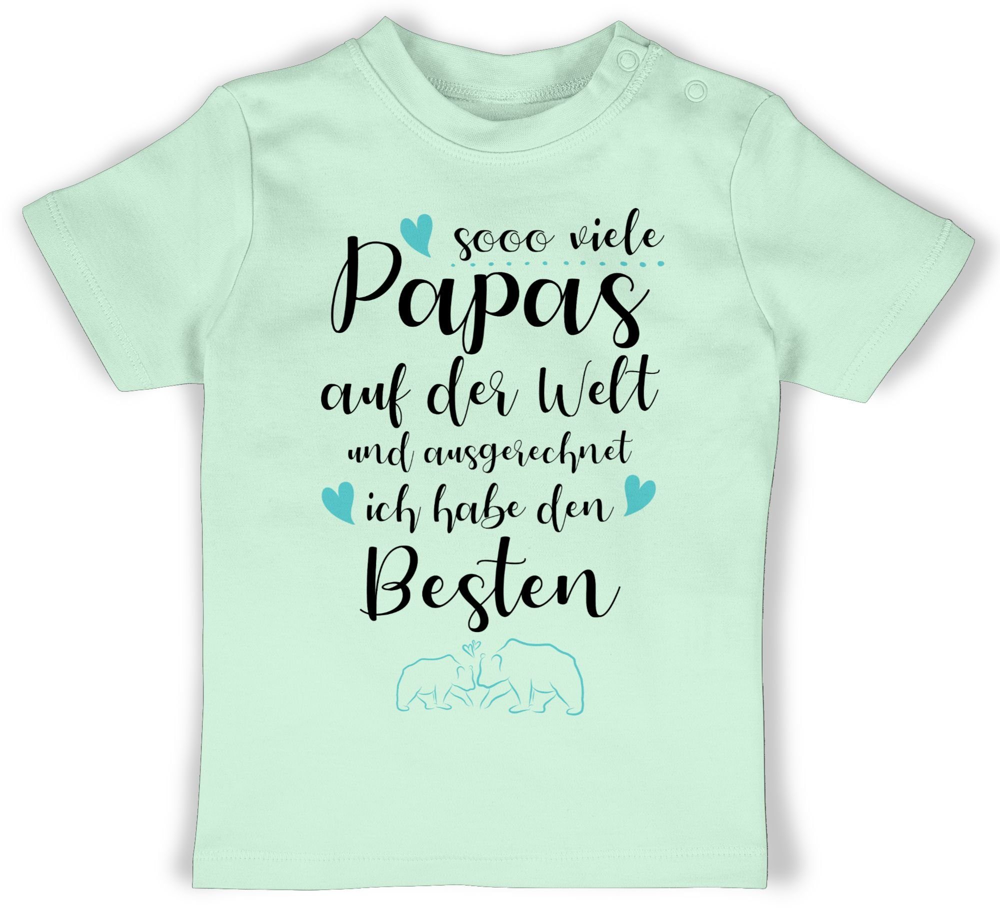 Papas Mintgrün Geschenk Besten Sooo T-Shirt Shirtracer viele 2 auf ausgerechnet Vatertag Baby habe der Welt ich den und