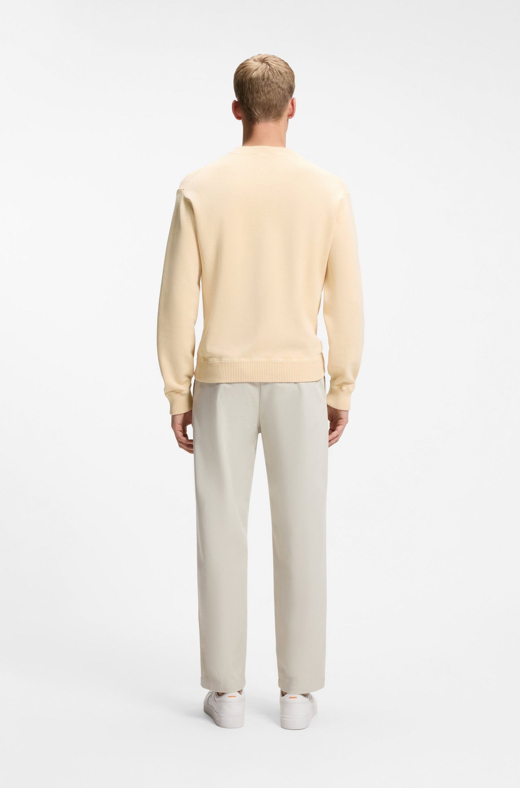 BOSS ORANGE Strickpullover Akapulko mit Ripp-Details (1-tlg)