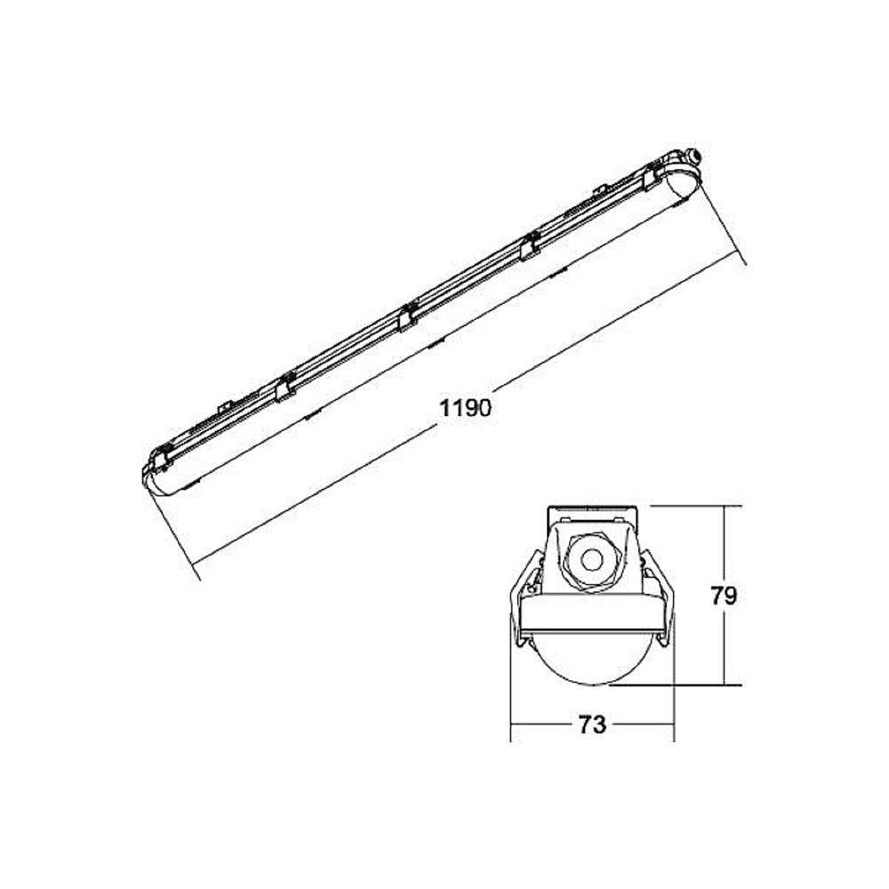 Brumberg Deckenleuchte LED-Feuchtraumleuchte 78012114, Wandmontage möglich