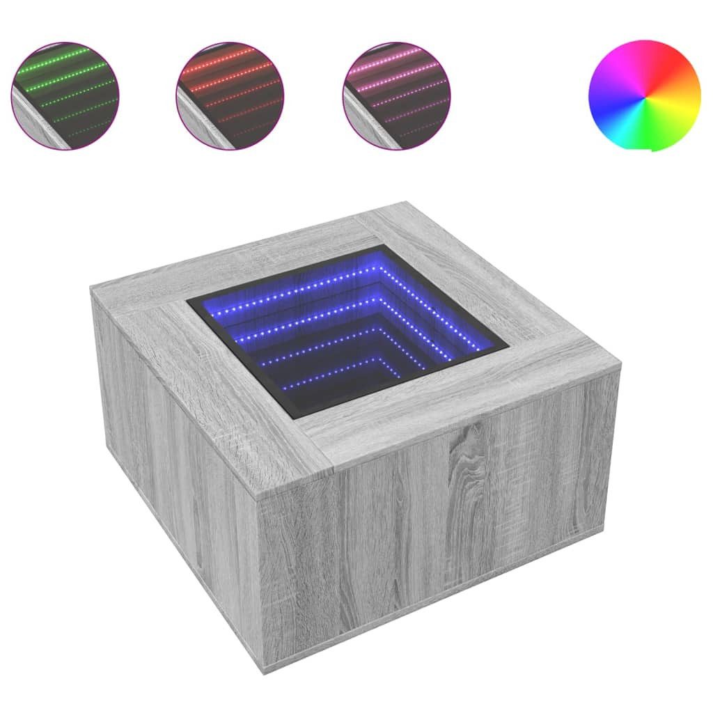 vidaXL Couchtisch LED-Couchtisch Grau Sonoma 60x60x40 günstig online kaufen