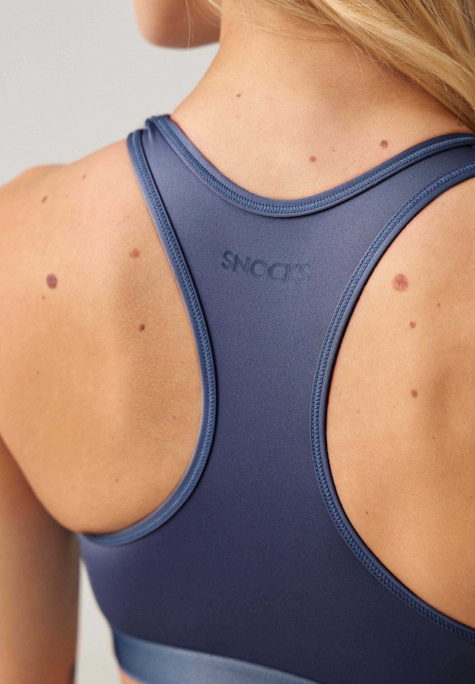 SNOCKS Sport-BH Sports Bra (1-tlg) aus recyceltem Polyester, doppellagige Vorderseite, Racer Back