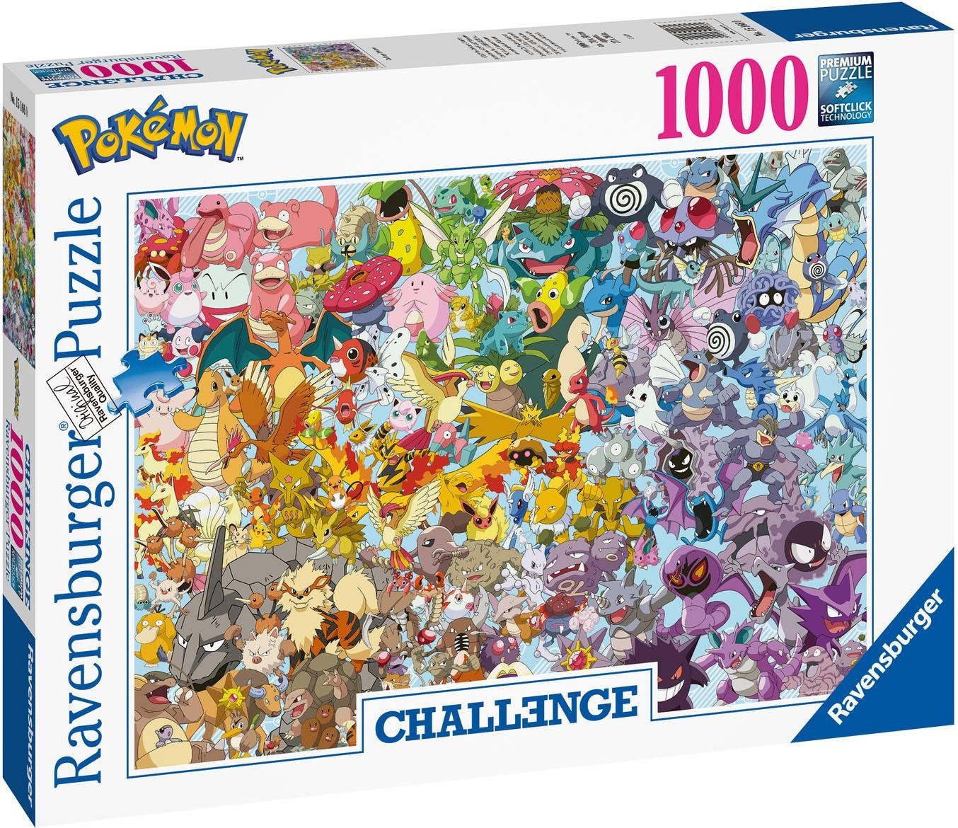 Ravensburger Puzzle weltweit 1000 in Puzzleteile, Challenge, - schützt - Wald Made Pokémon, Germany, FSC®